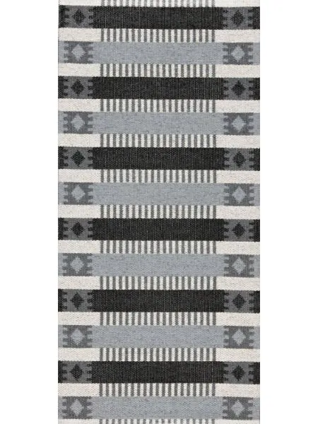 Alfombra de plástico - Horredsmattan Märta (gris/negro)
