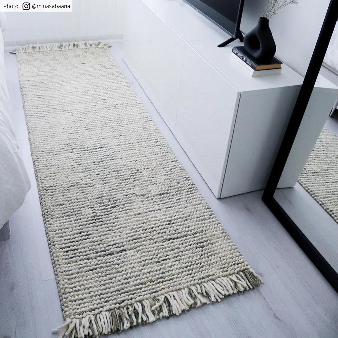 Alfombra de Lana - Plockton (gris/blanco/verde)