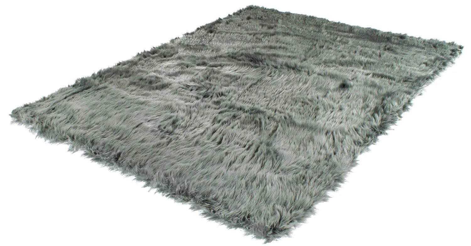 Alfombras de pelo largo - Pomaire (gris/verde)