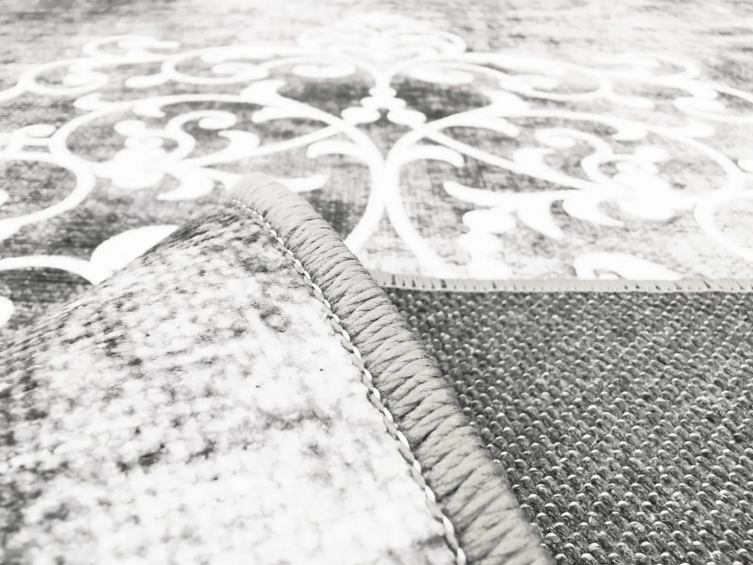 Alfombra Wilton - Santi (gris/blanco)