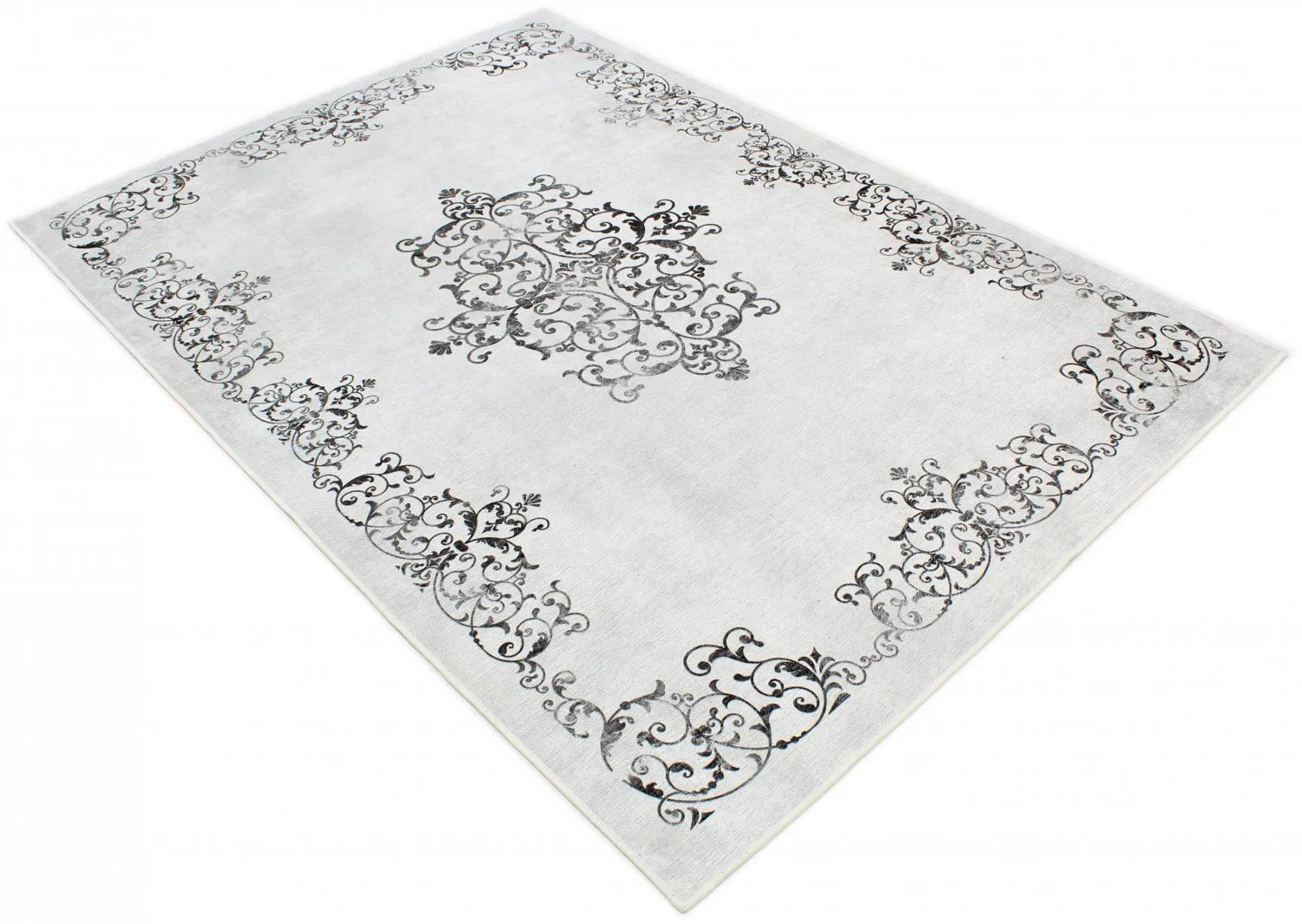 Alfombra Wilton - Santi (blanco/negro)