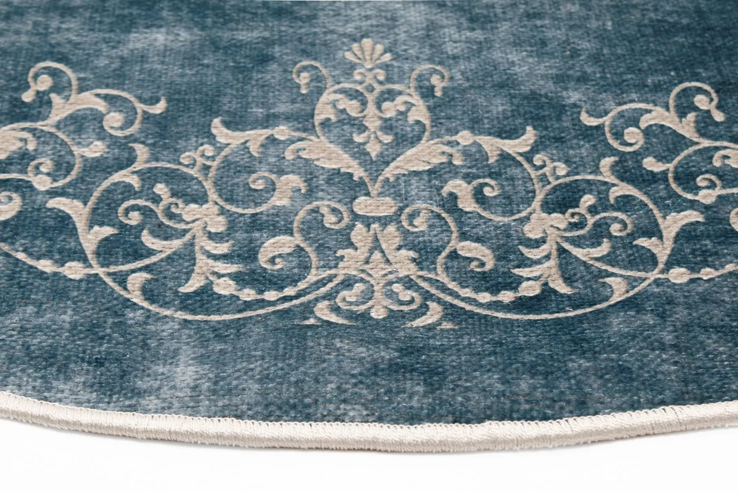 Alfombras redondeadas - Santi (azul/beige)