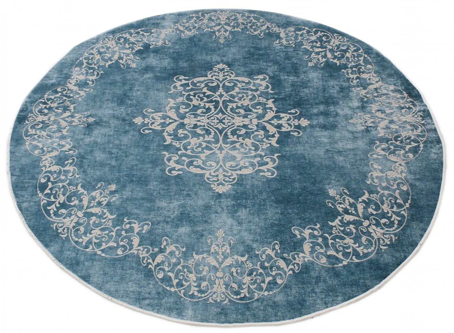 Alfombras redondeadas - Santi (azul/beige)
