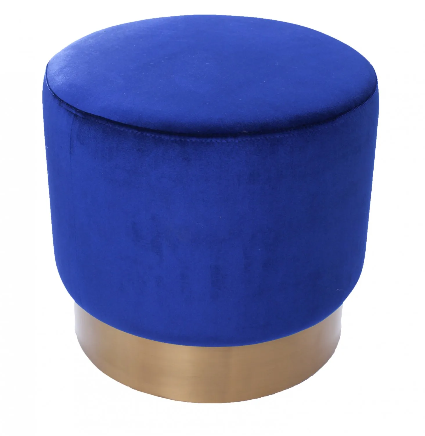 Puf de terciopelo (azul)