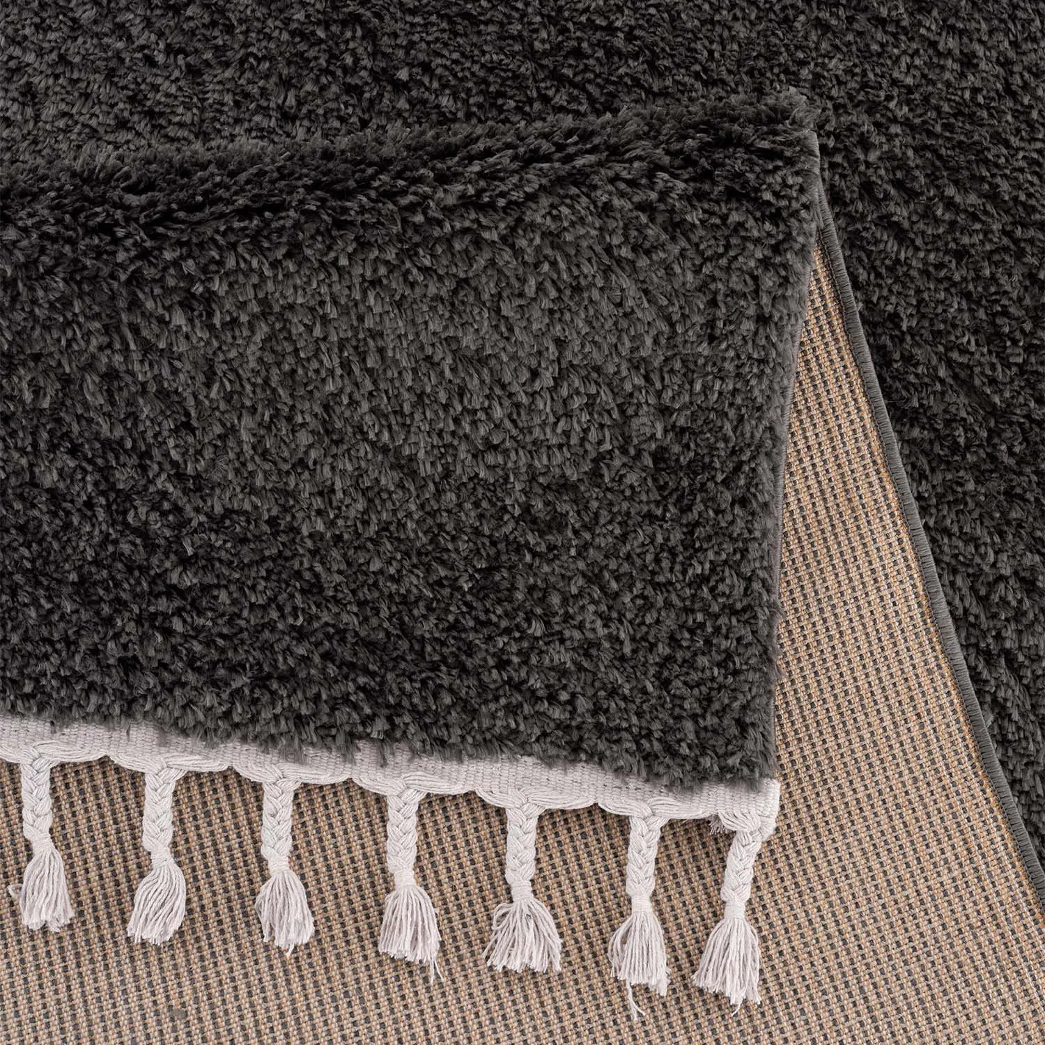 Alfombras de pelo largo - Cudillero (negro/antracita)