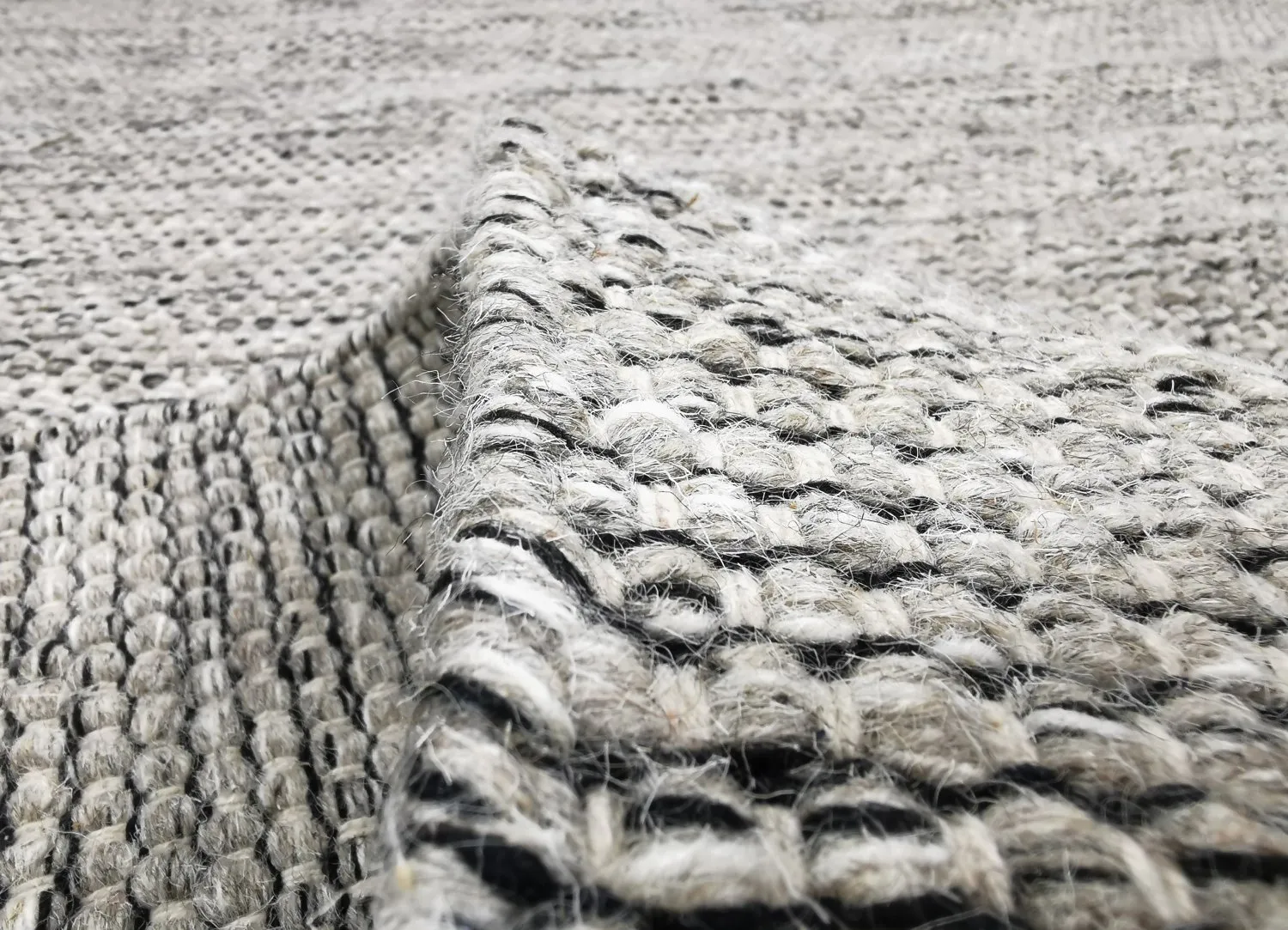 Alfombra de Lana - Otago (gris/negro)