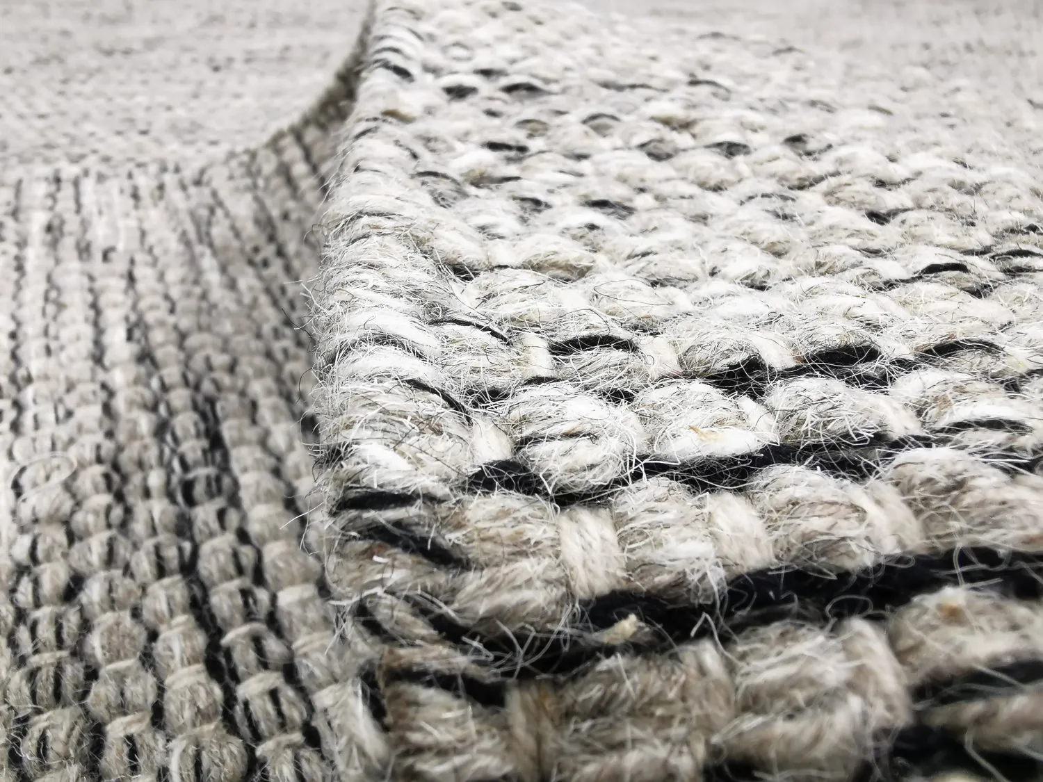 Alfombra de Lana - Otago (gris/negro)