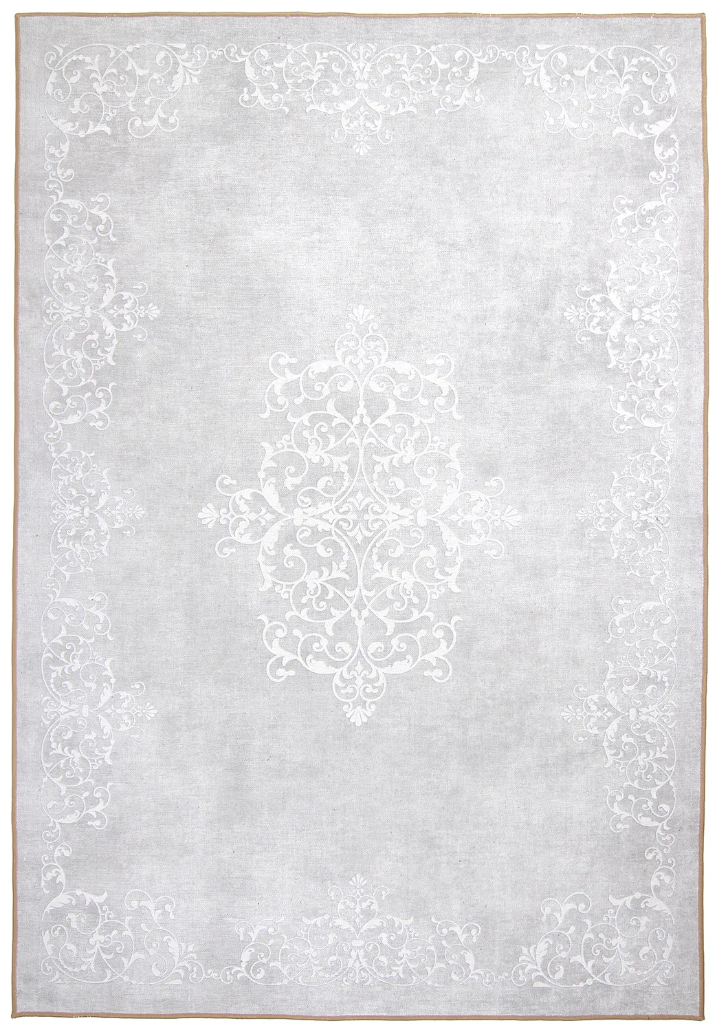 Alfombra Wilton - Santi (gris claro/blanco)