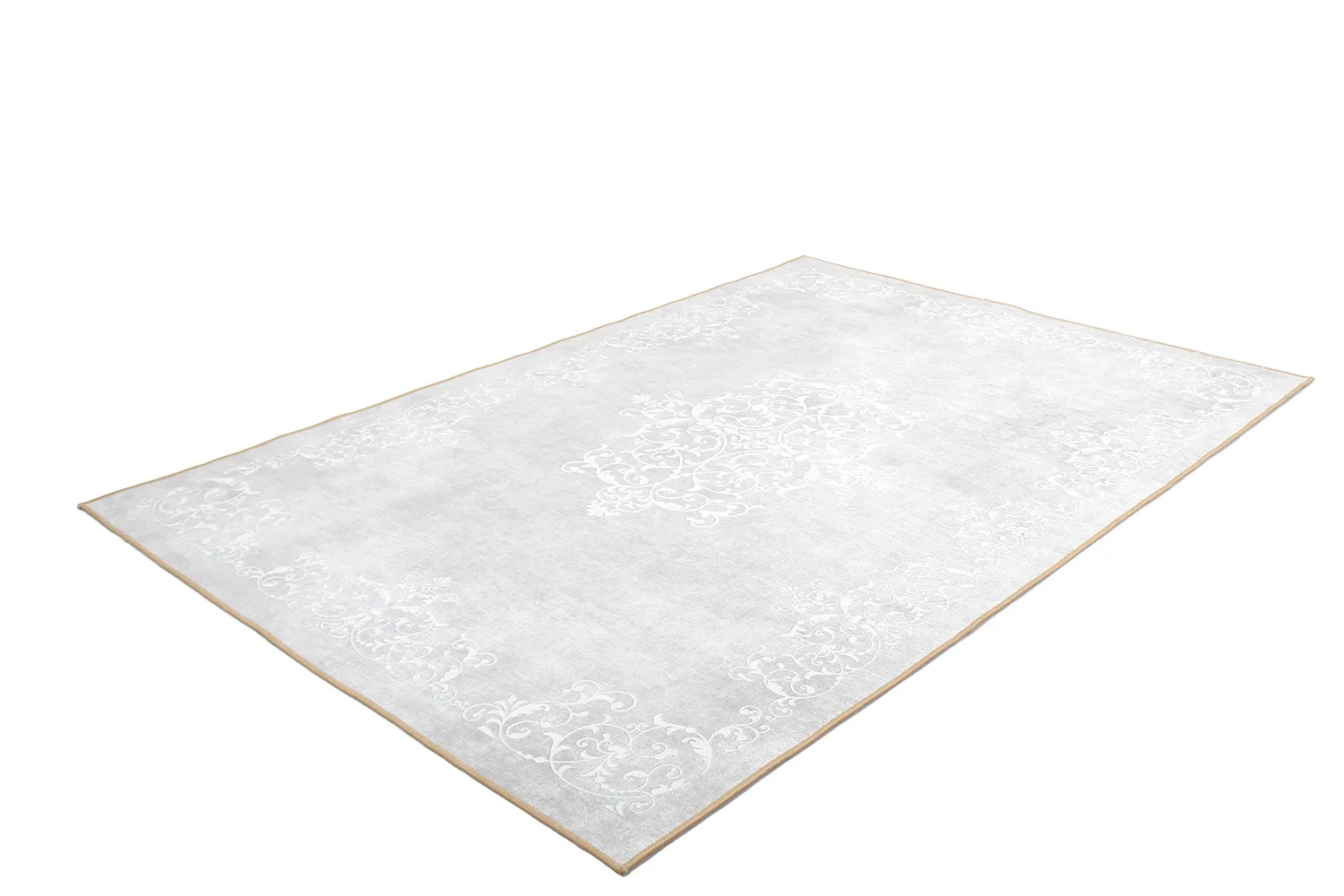 Alfombra Wilton - Santi (gris claro/blanco)
