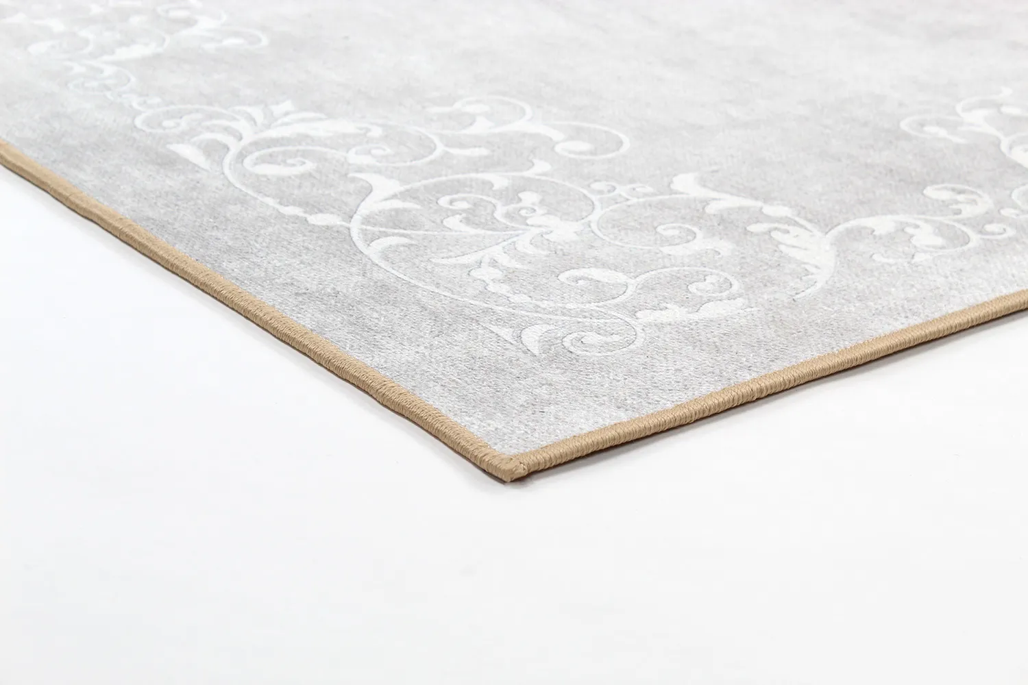 Alfombra Wilton - Santi (gris claro/blanco)