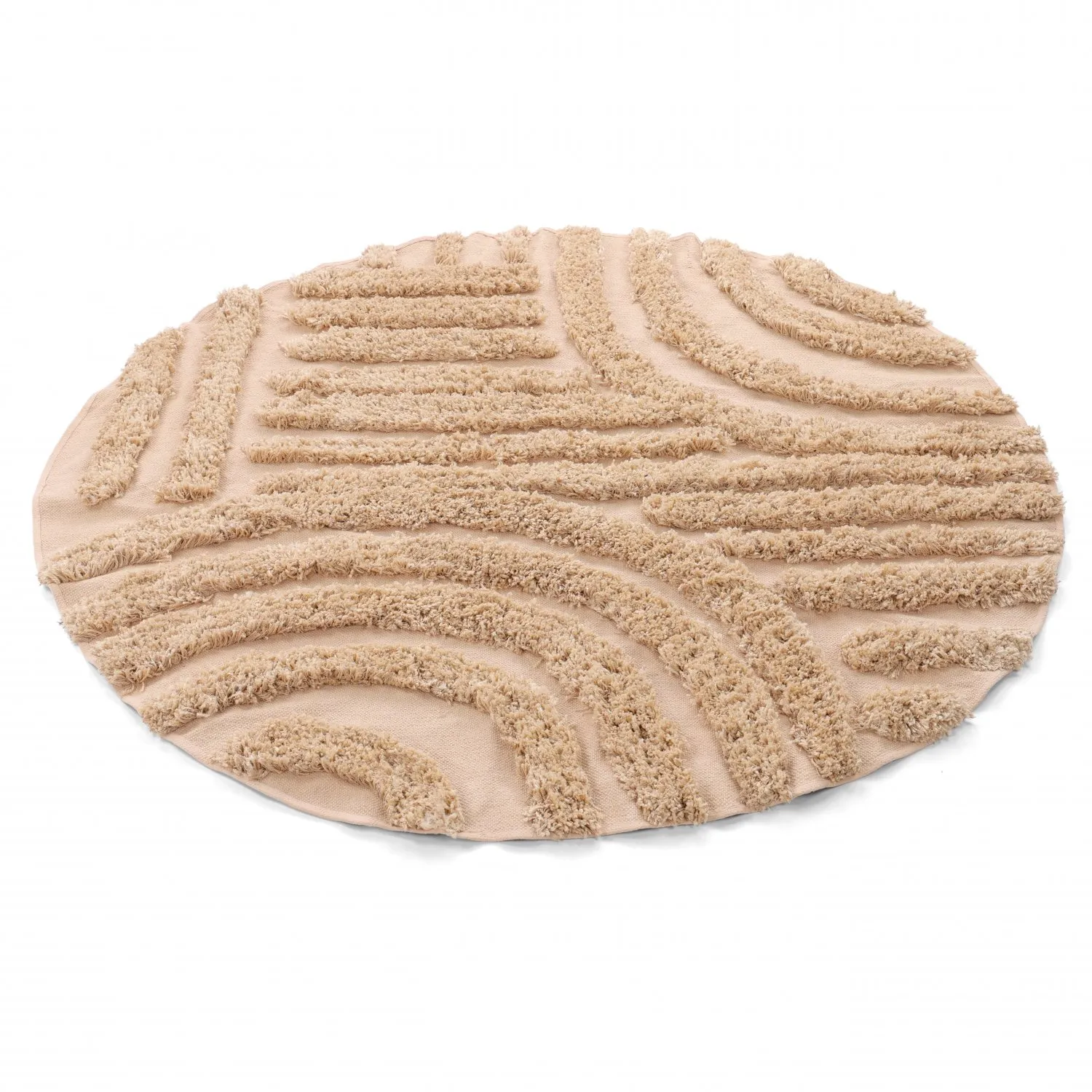 Alfombras redondeadas - Cazorla Natural Cotton Shaggy (beige)
