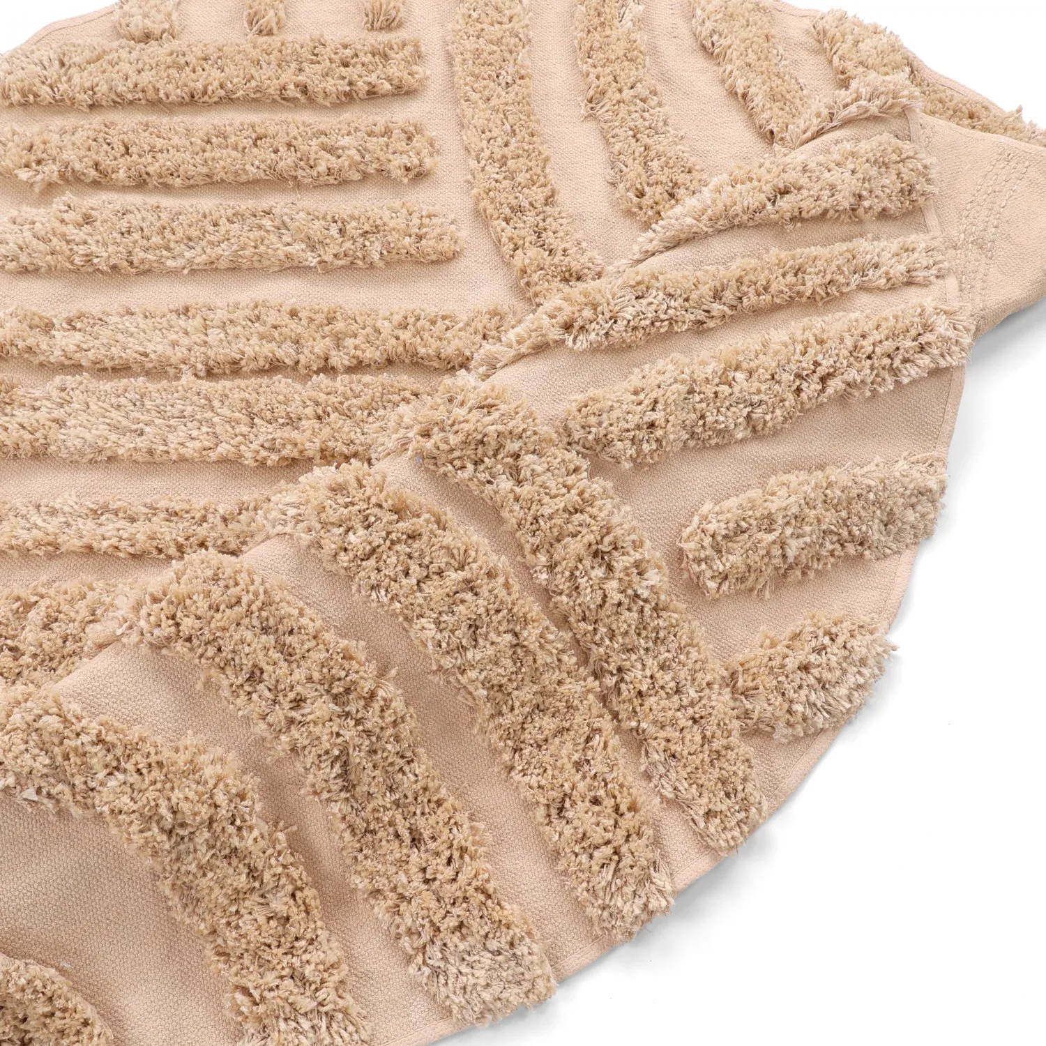 Alfombras redondeadas - Cazorla Natural Cotton Shaggy (beige)