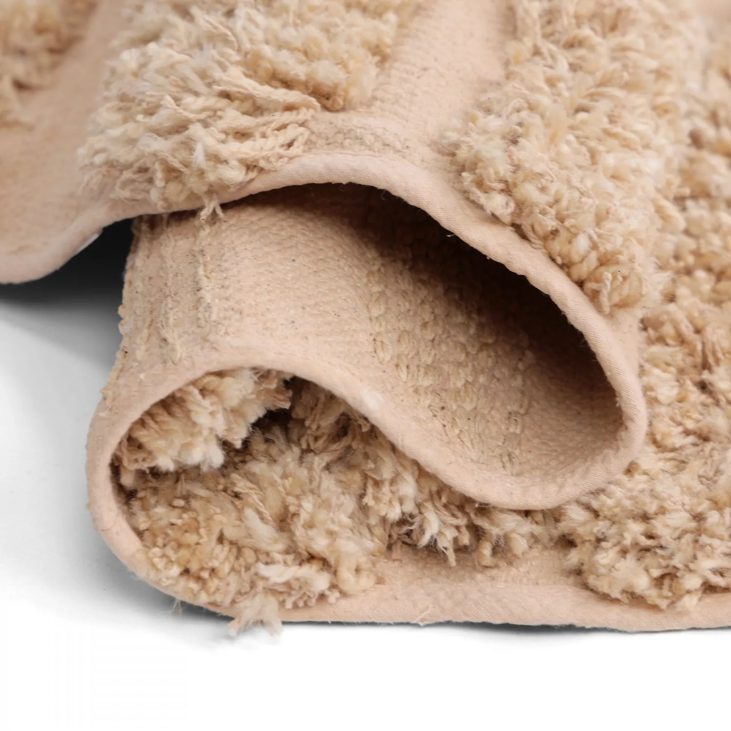 Alfombras redondeadas - Cazorla Natural Cotton Shaggy (beige)