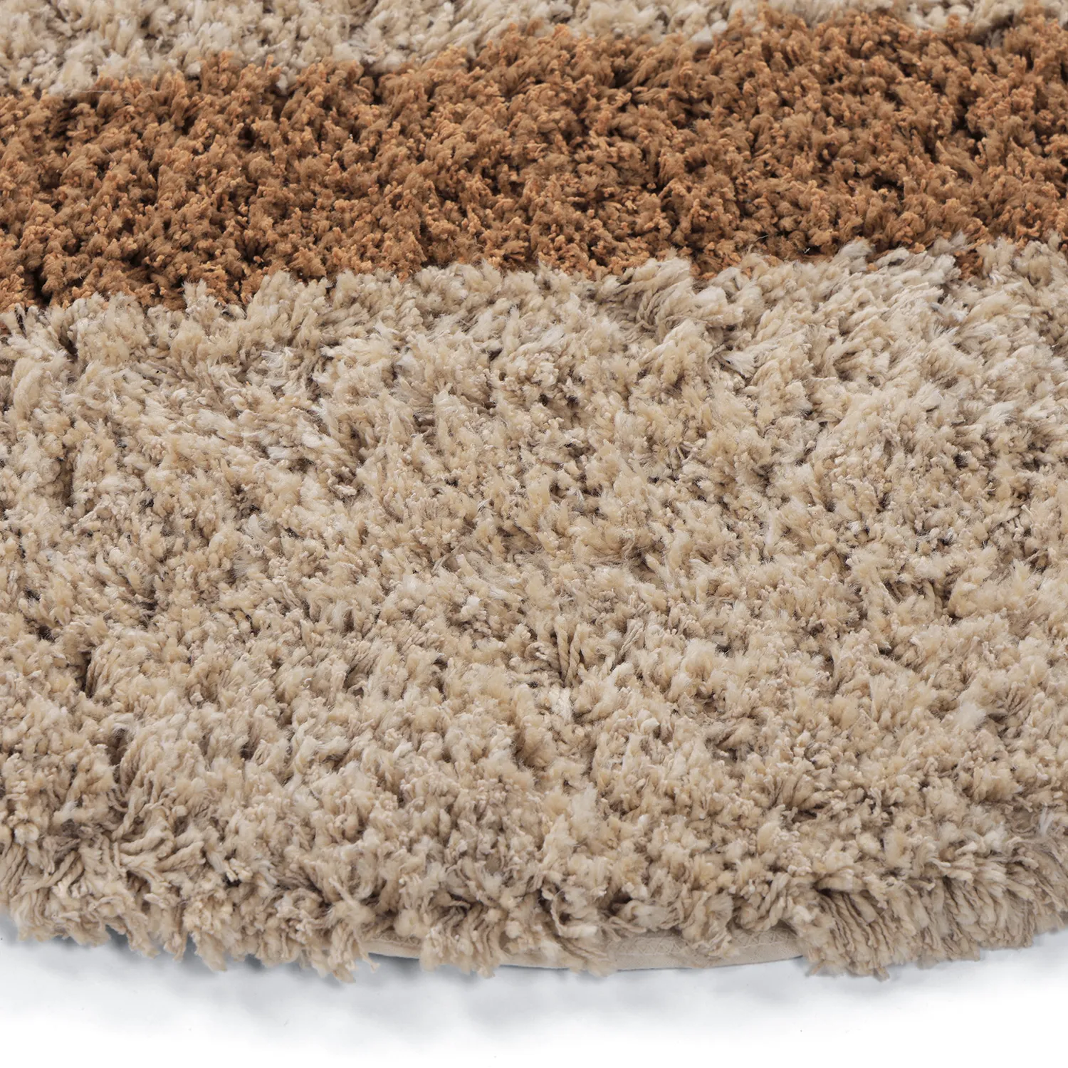 Alfombras redondeadas - Cefalu Natural Cotton Shaggy (multicolor)