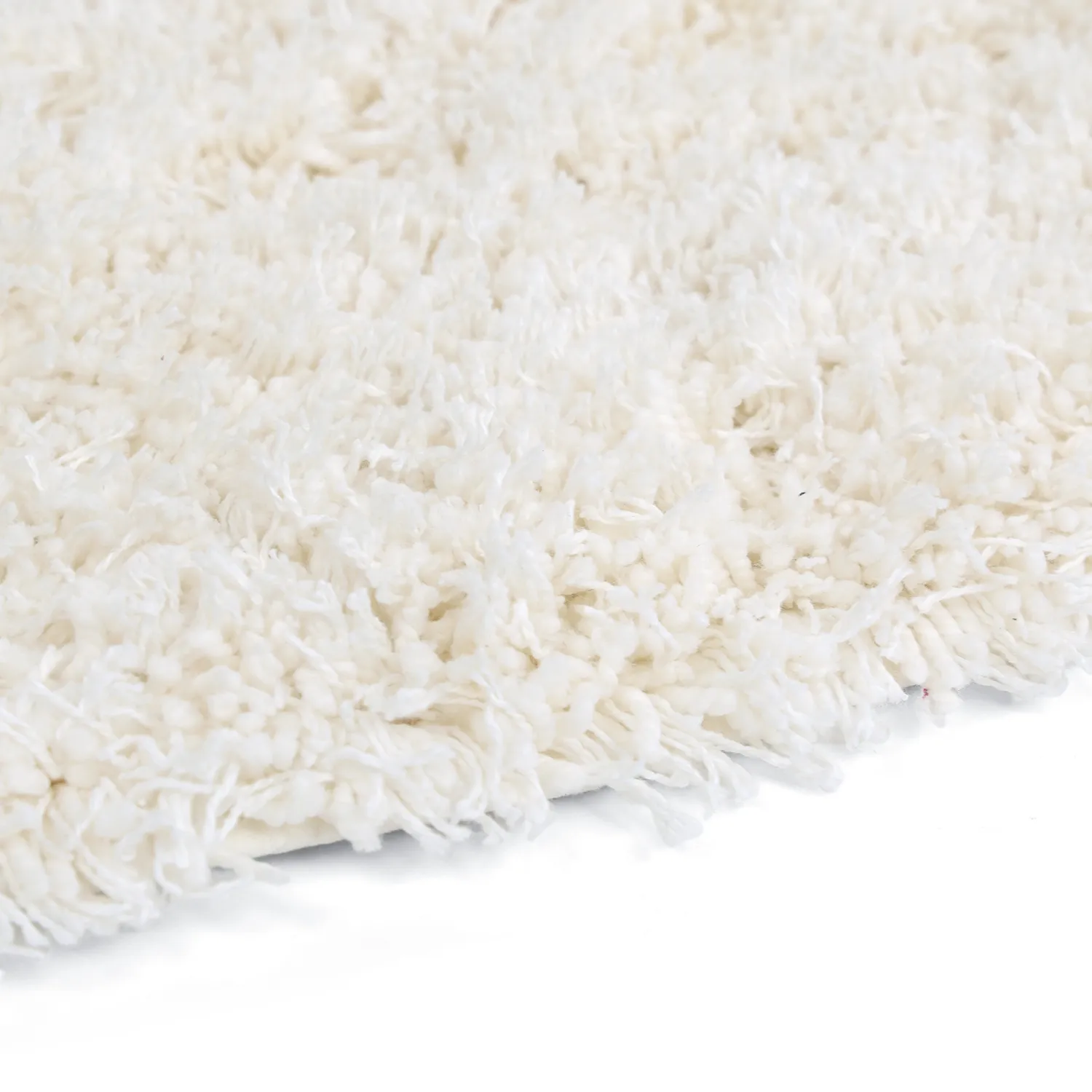 Alfombras redondeadas - Lindos Natural Cotton Shaggy (blanco)