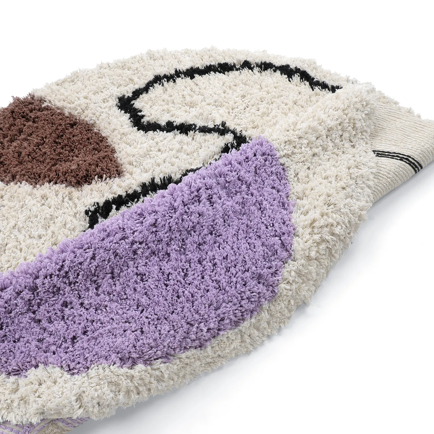 Alfombras redondeadas - Naousa Natural Cotton Shaggy (multicolor)