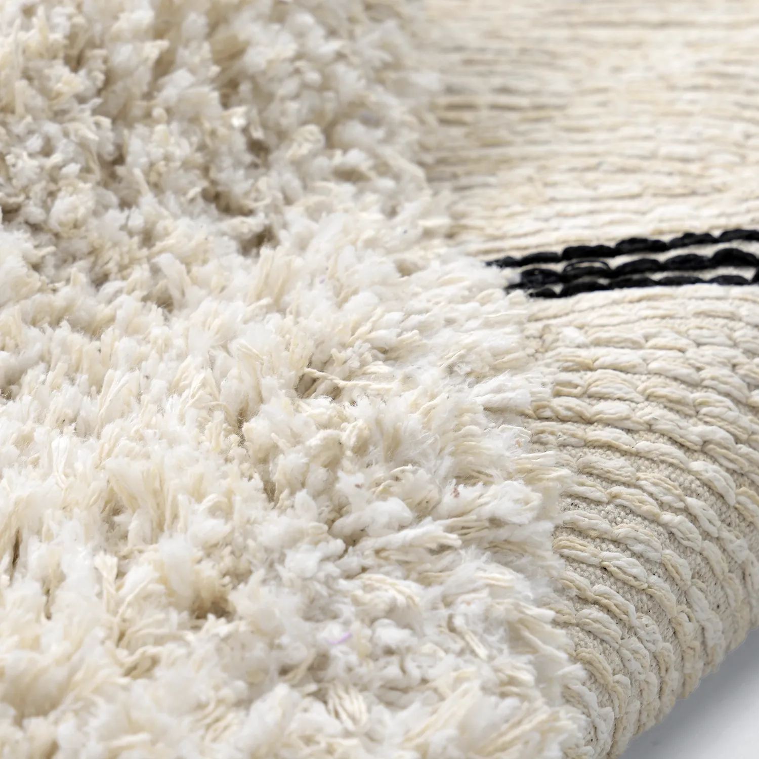 Alfombras redondeadas - Naousa Natural Cotton Shaggy (multicolor)