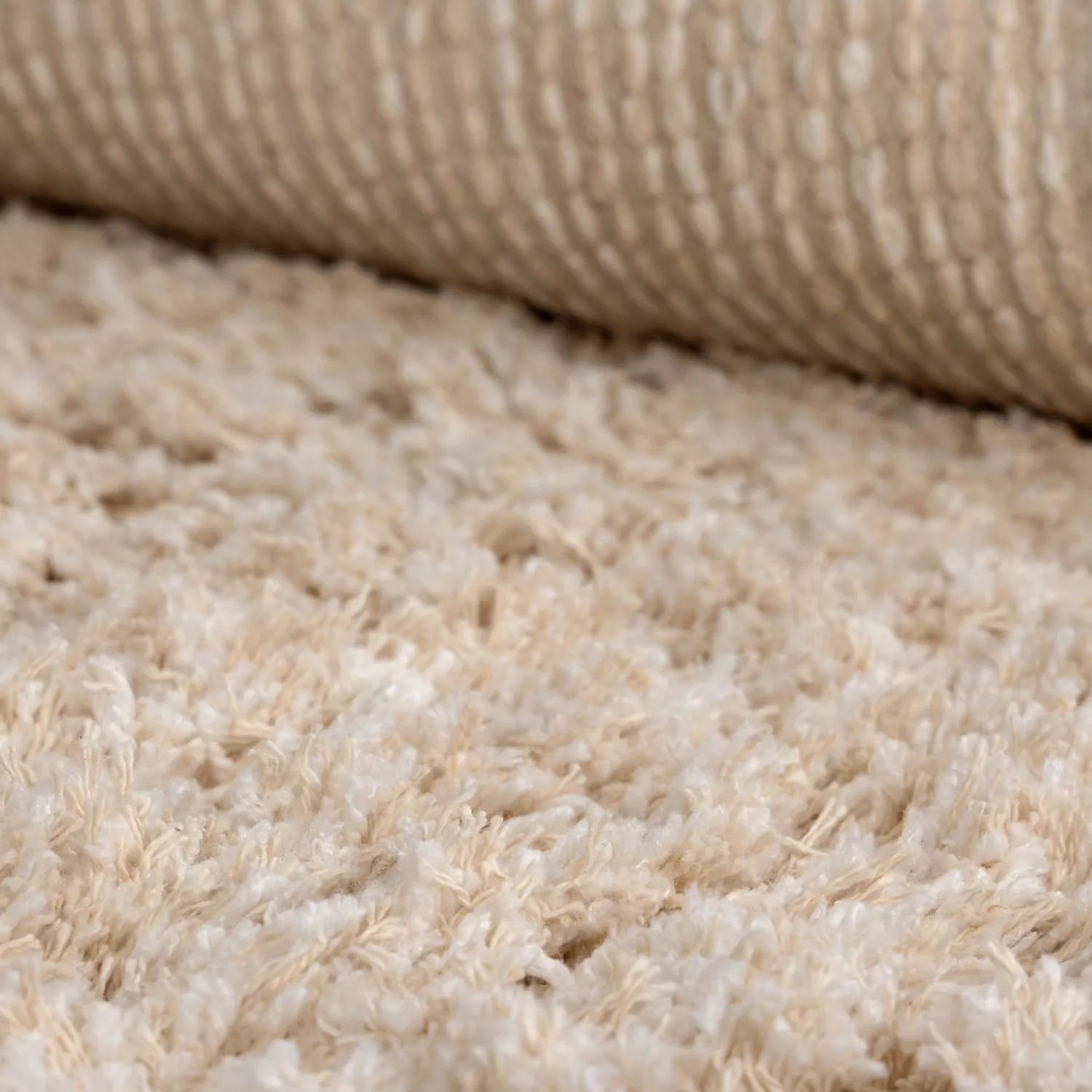 Alfombras redondeadas - Sagres Natural Cotton Shaggy (blanco roto/marrón)
