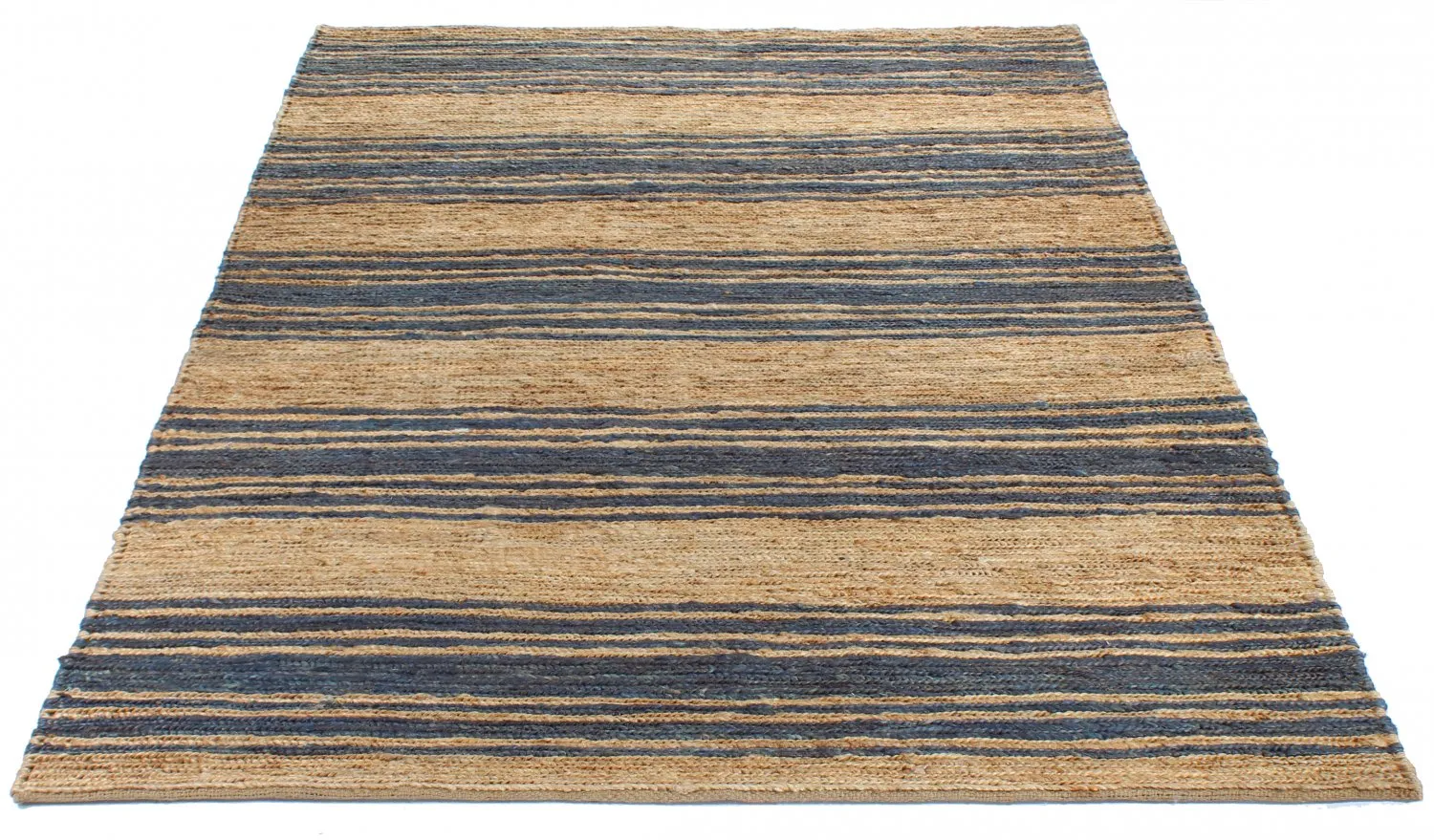 Alfombra de yute - Kayes (yute/azul)