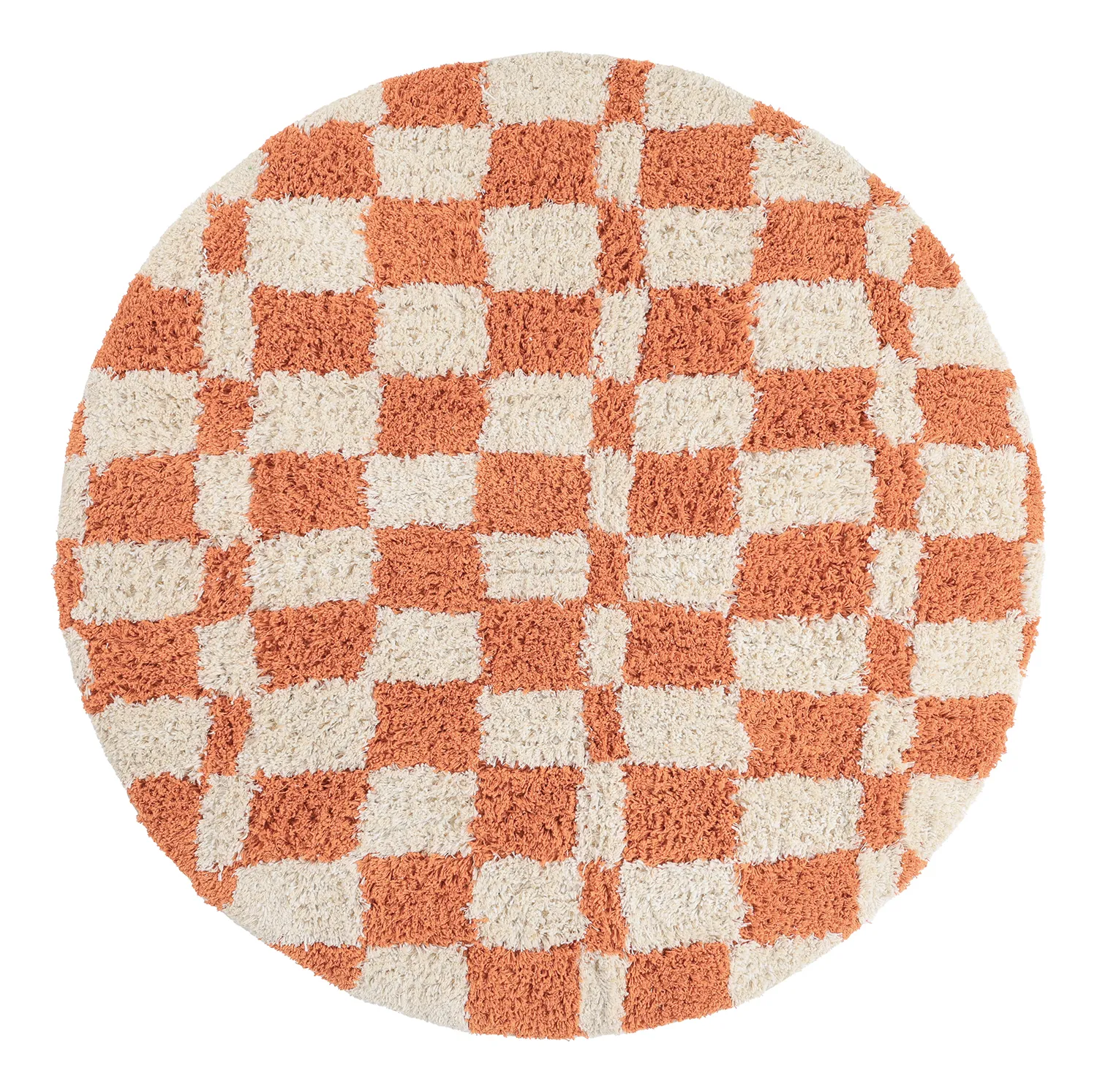 Alfombras redondeadas - Atrani Natural Cotton Shaggy (naranja)
