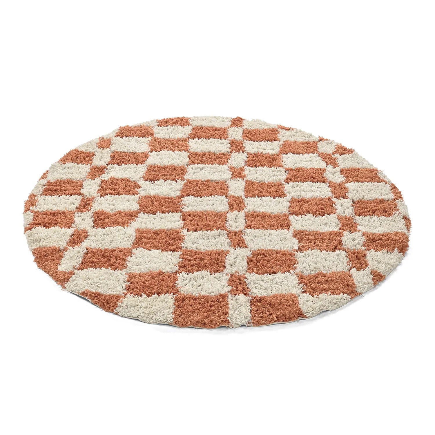 Alfombras redondeadas - Atrani Natural Cotton Shaggy (naranja)