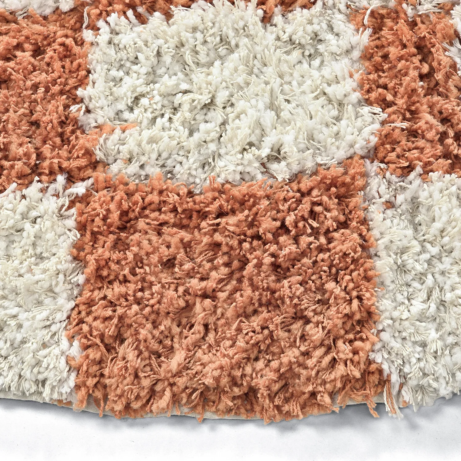 Alfombras redondeadas - Atrani Natural Cotton Shaggy (naranja)