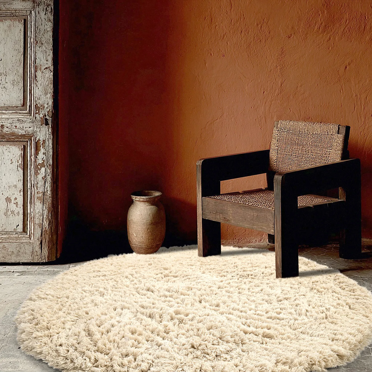 Alfombras redondeadas - Aliste Wool Shaggy (alabaster gleam)
