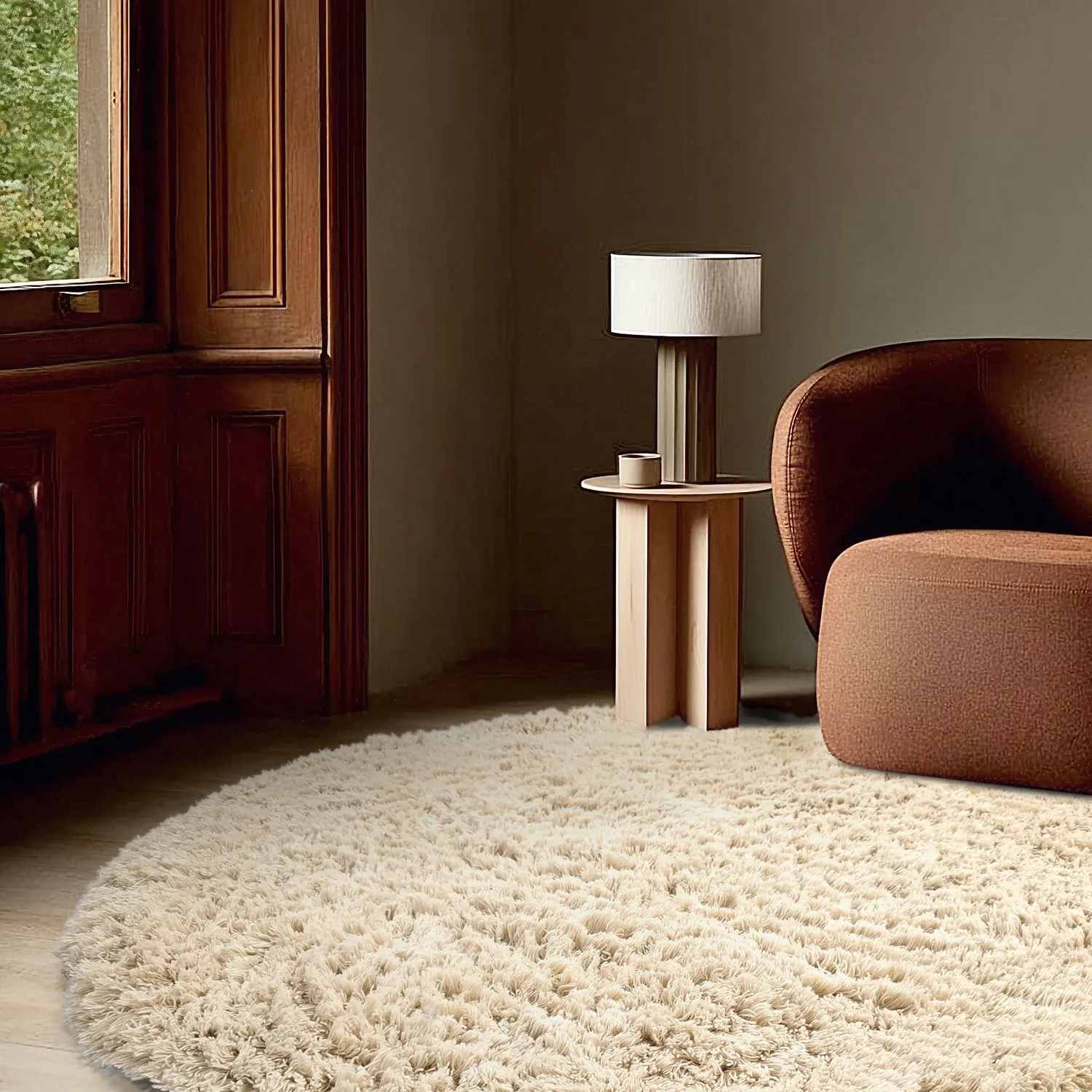 Alfombras redondeadas - Aliste Wool Shaggy (alabaster gleam)