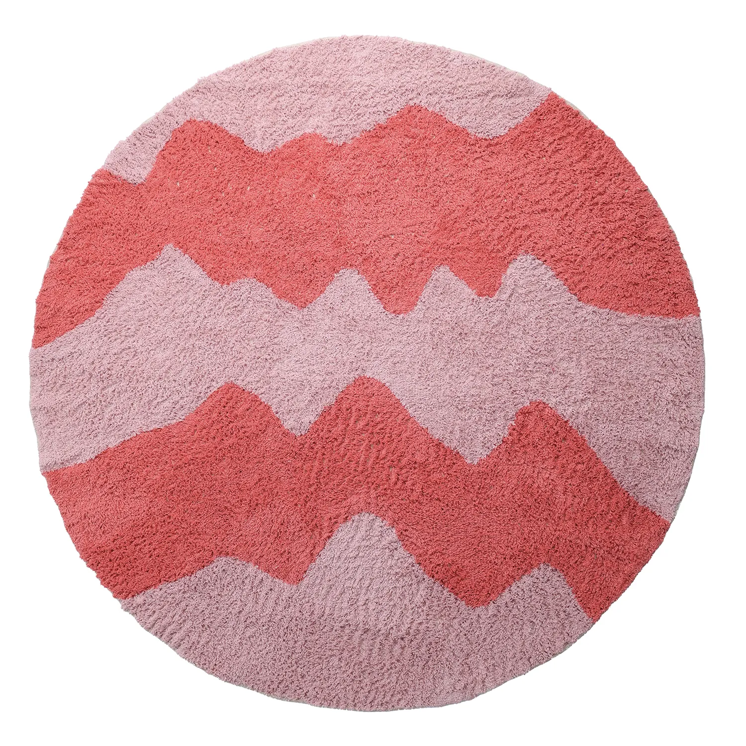Alfombras de pelo largo - Amira Natural Cotton Shaggy (rosa)