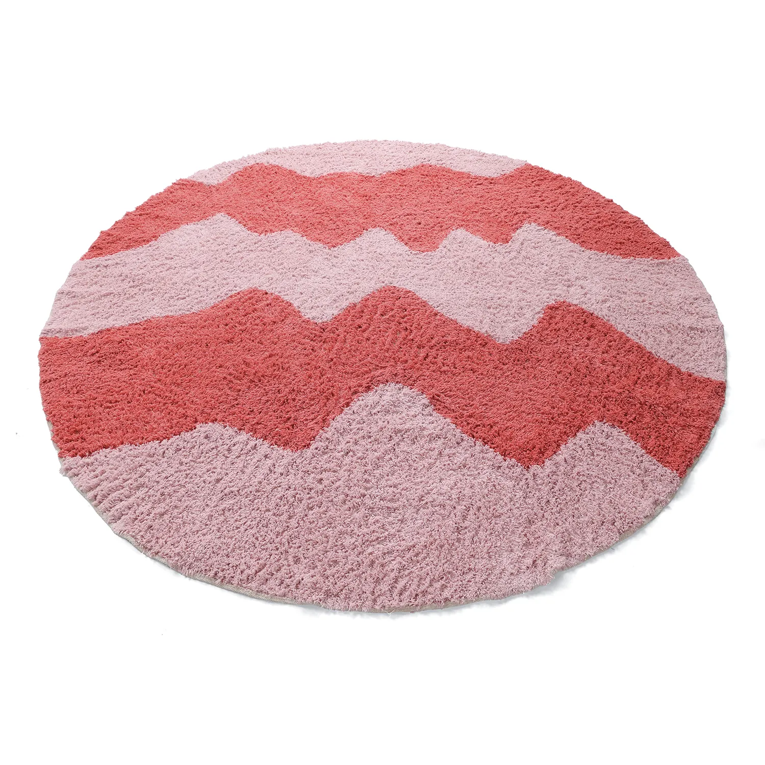 Alfombras de pelo largo - Amira Natural Cotton Shaggy (rosa)