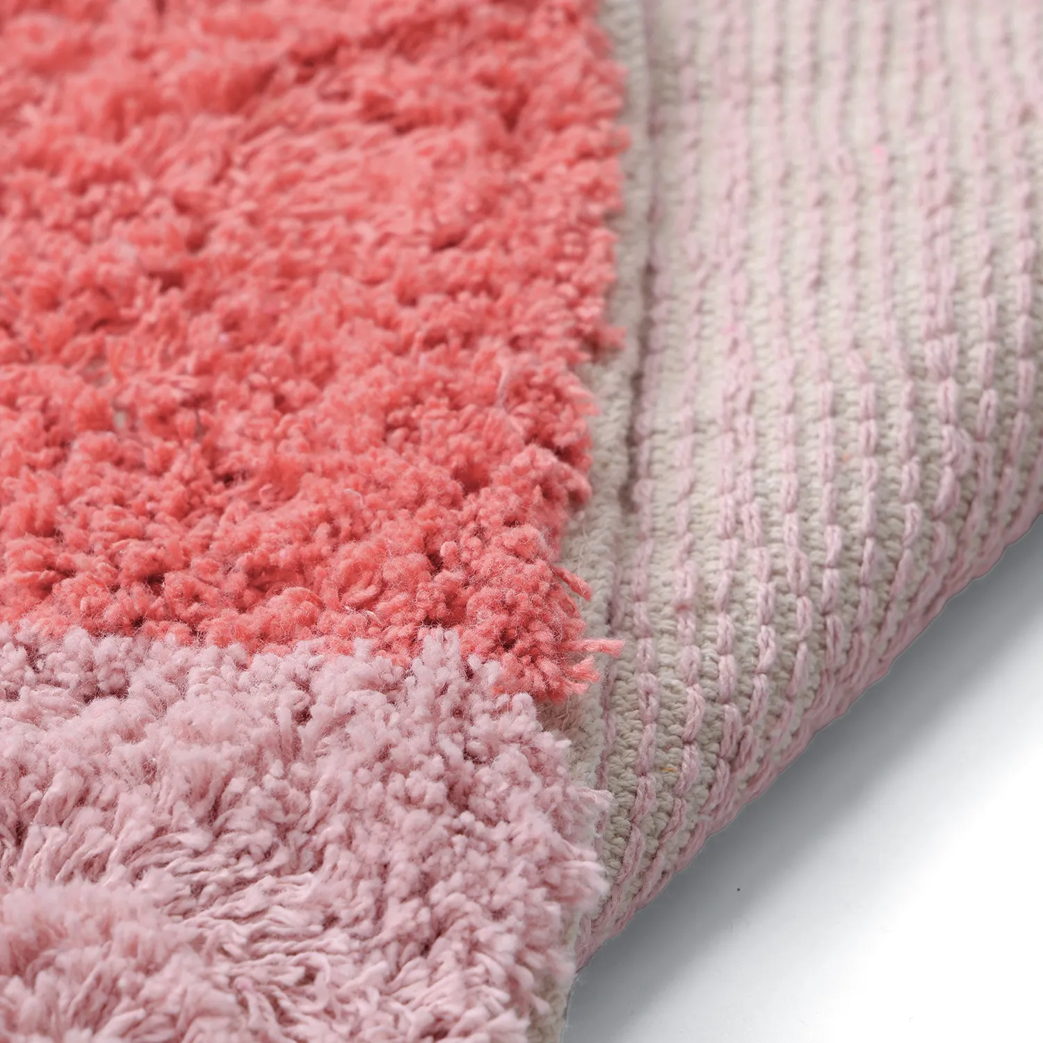 Alfombras de pelo largo - Amira Natural Cotton Shaggy (rosa)