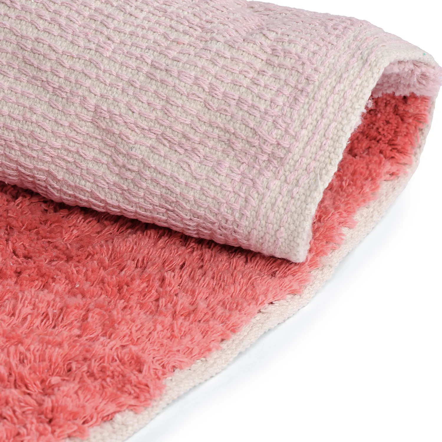 Alfombras de pelo largo - Amira Natural Cotton Shaggy (rosa)