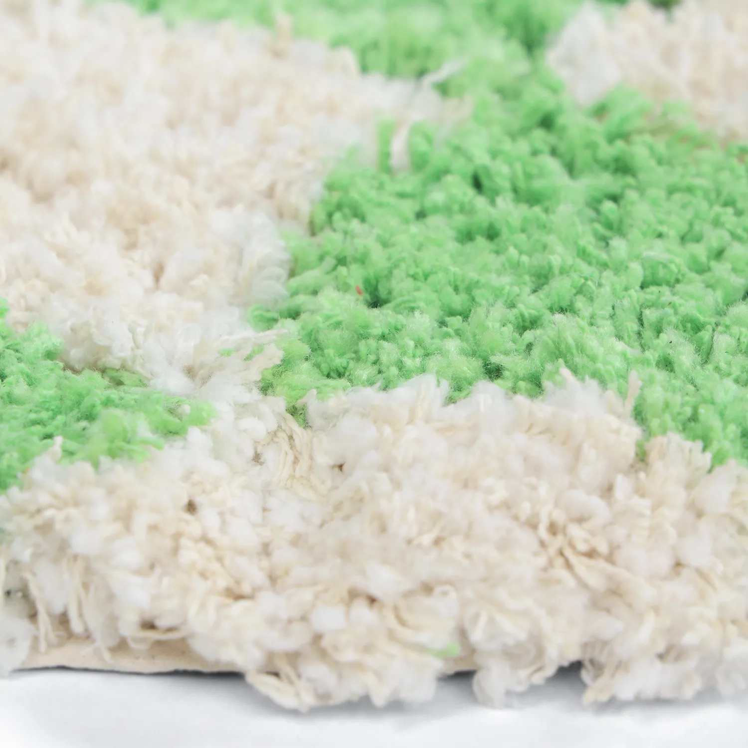 Alfombras redondeadas - Atrani Natural Cotton Shaggy (verde)