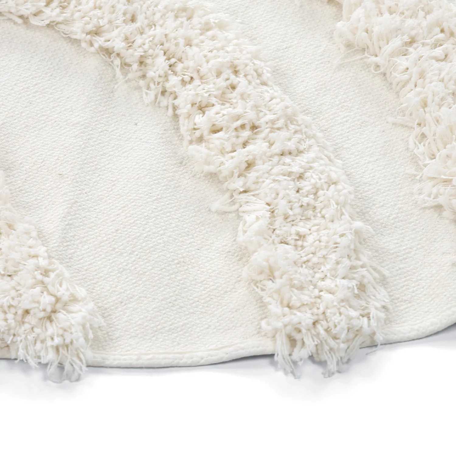 Alfombras redondeadas - Cazorla Natural Cotton Shaggy (blanquecino)