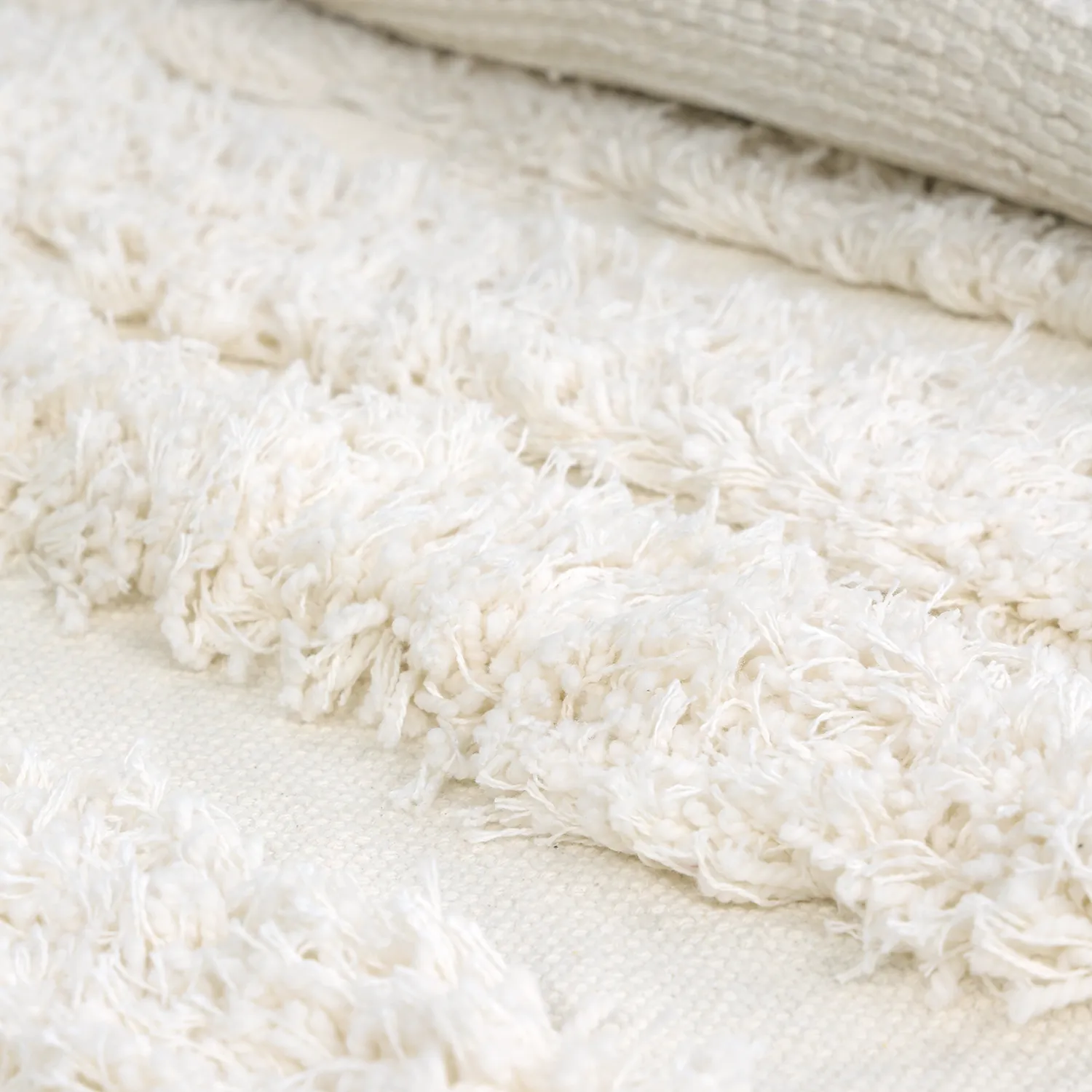 Alfombras redondeadas - Cazorla Natural Cotton Shaggy (blanquecino)