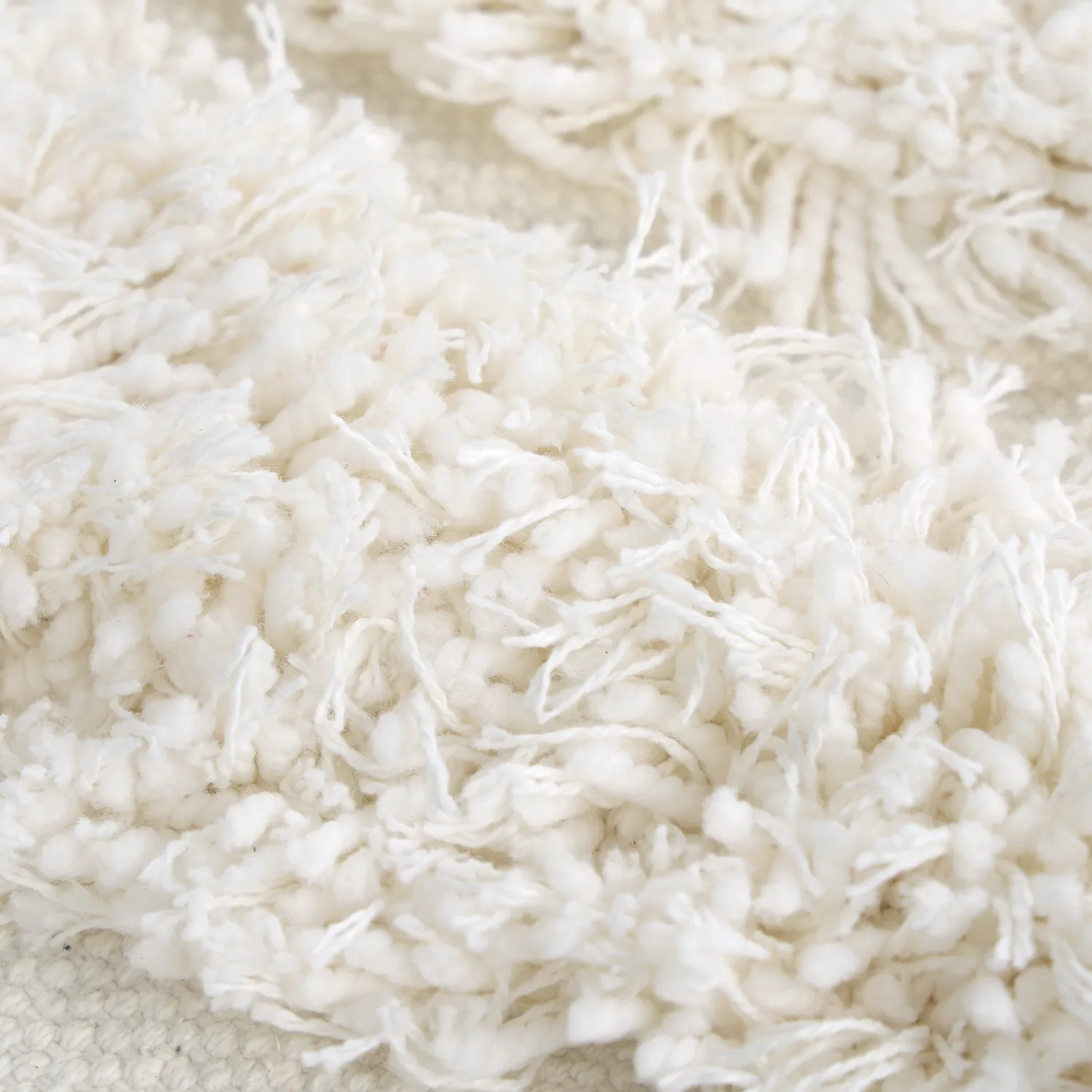 Alfombras redondeadas - Cazorla Natural Cotton Shaggy (blanquecino)