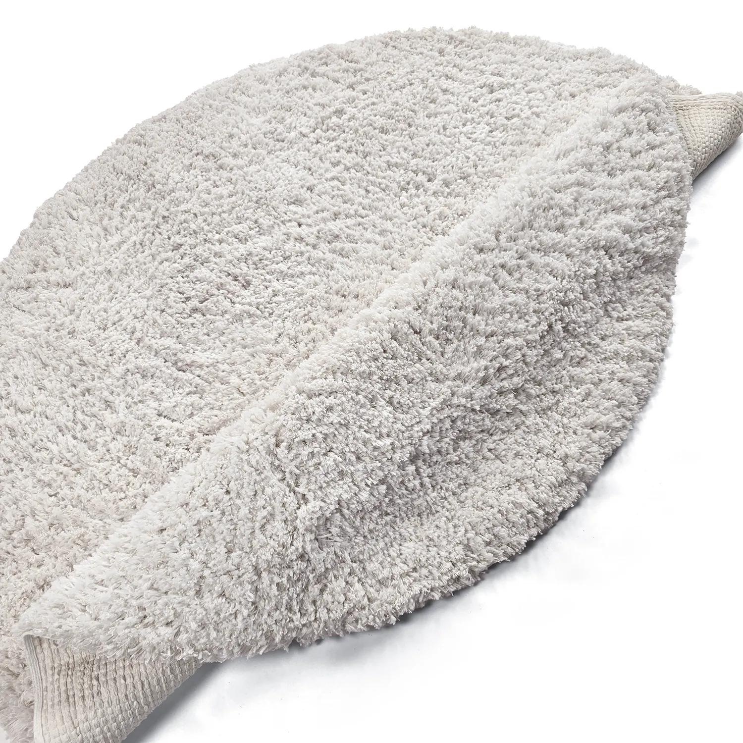 Alfombras redondeadas - Combarro Solid Cotton Shaggy (crema)
