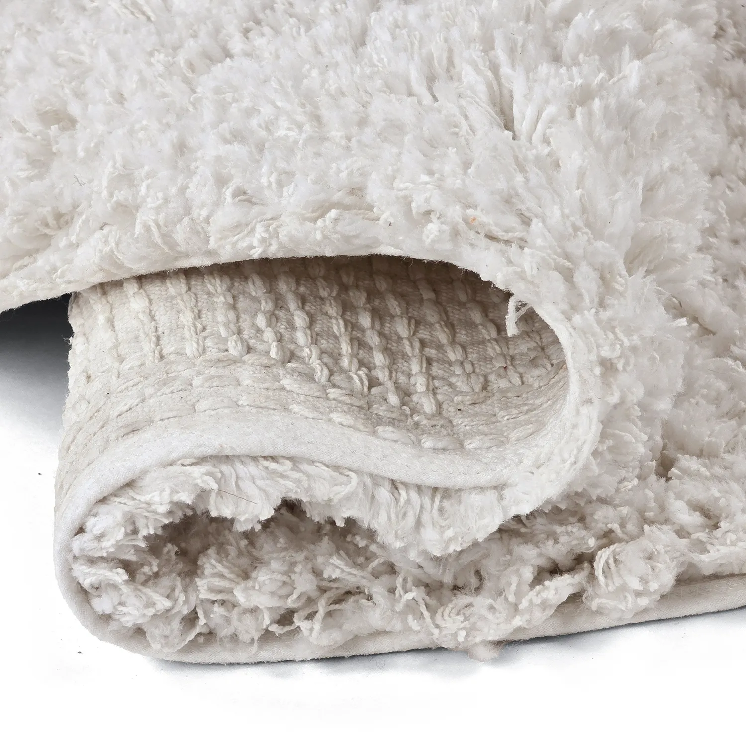 Alfombras redondeadas - Combarro Solid Cotton Shaggy (crema)