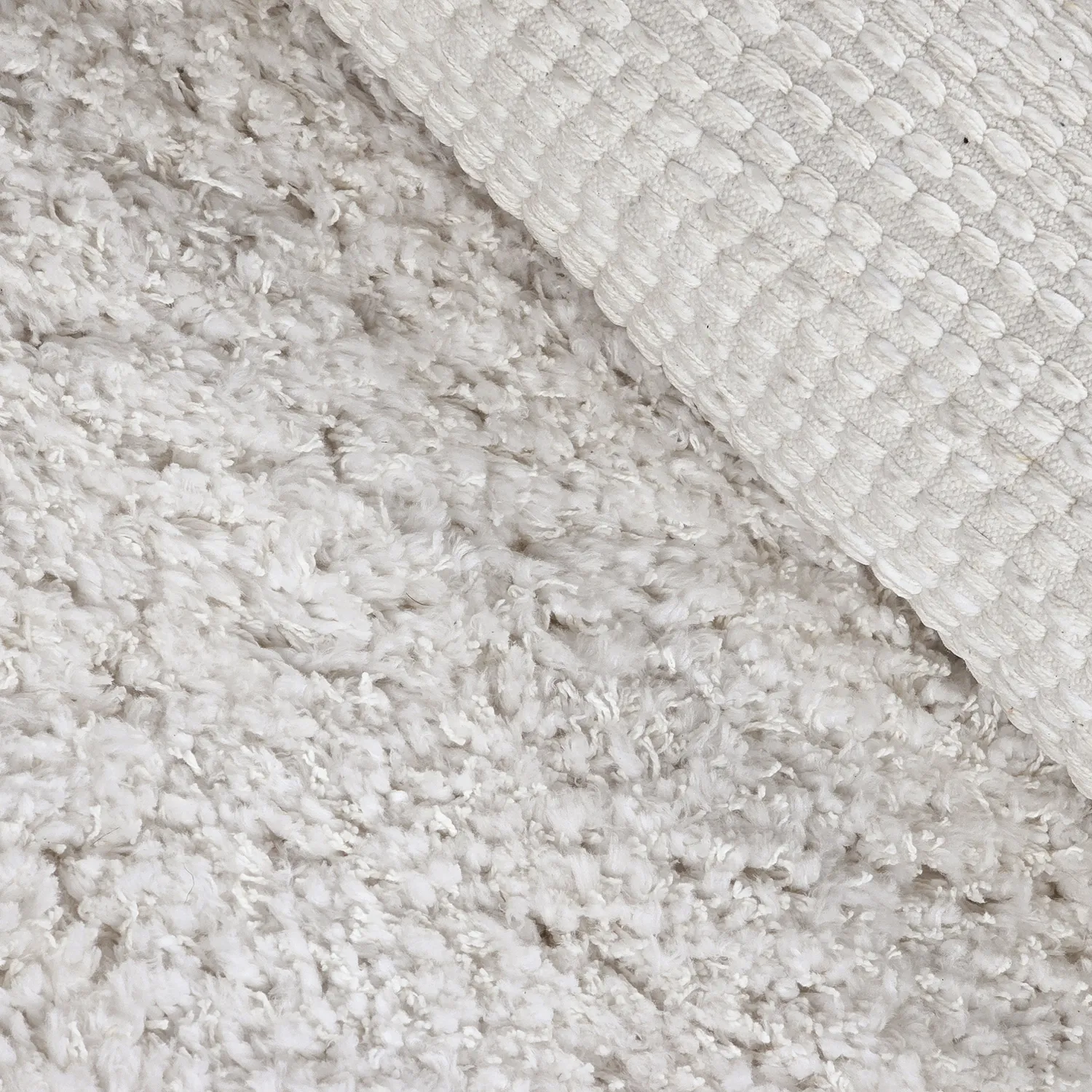 Alfombras redondeadas - Combarro Solid Cotton Shaggy (crema)
