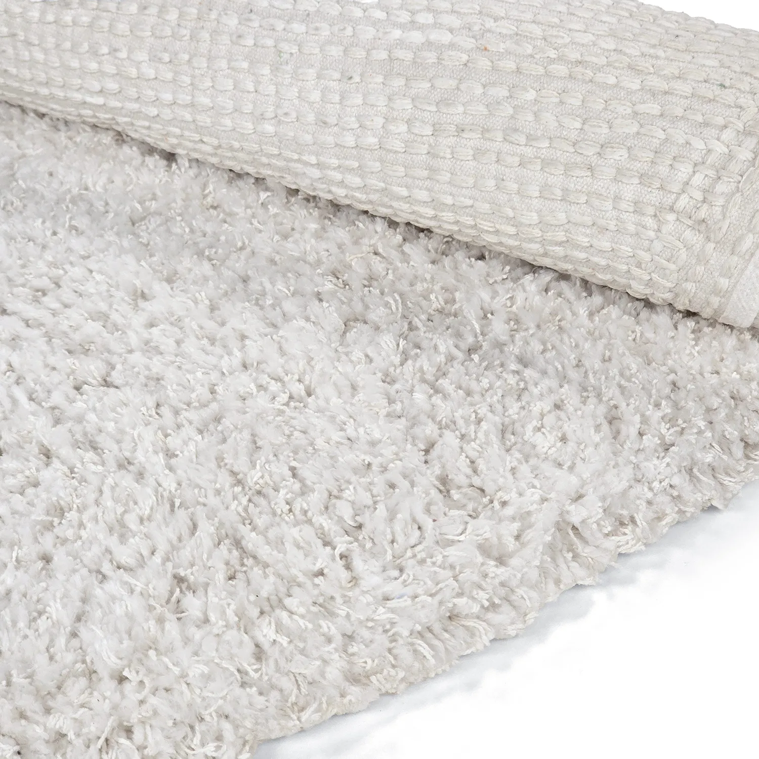 Alfombras redondeadas - Combarro Solid Cotton Shaggy (crema)