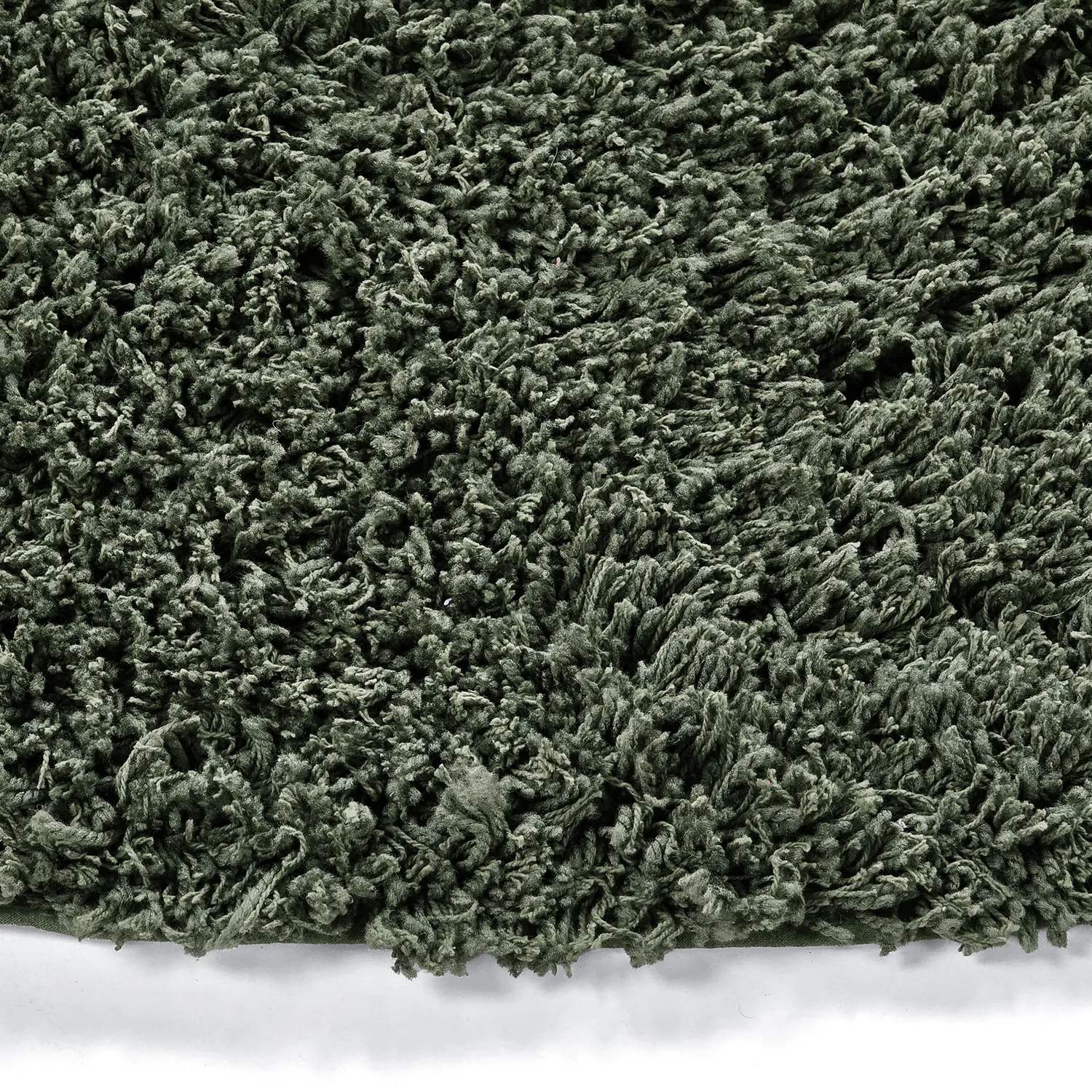 Alfombras redondeadas - Combarro Solid Cotton Shaggy (verde)