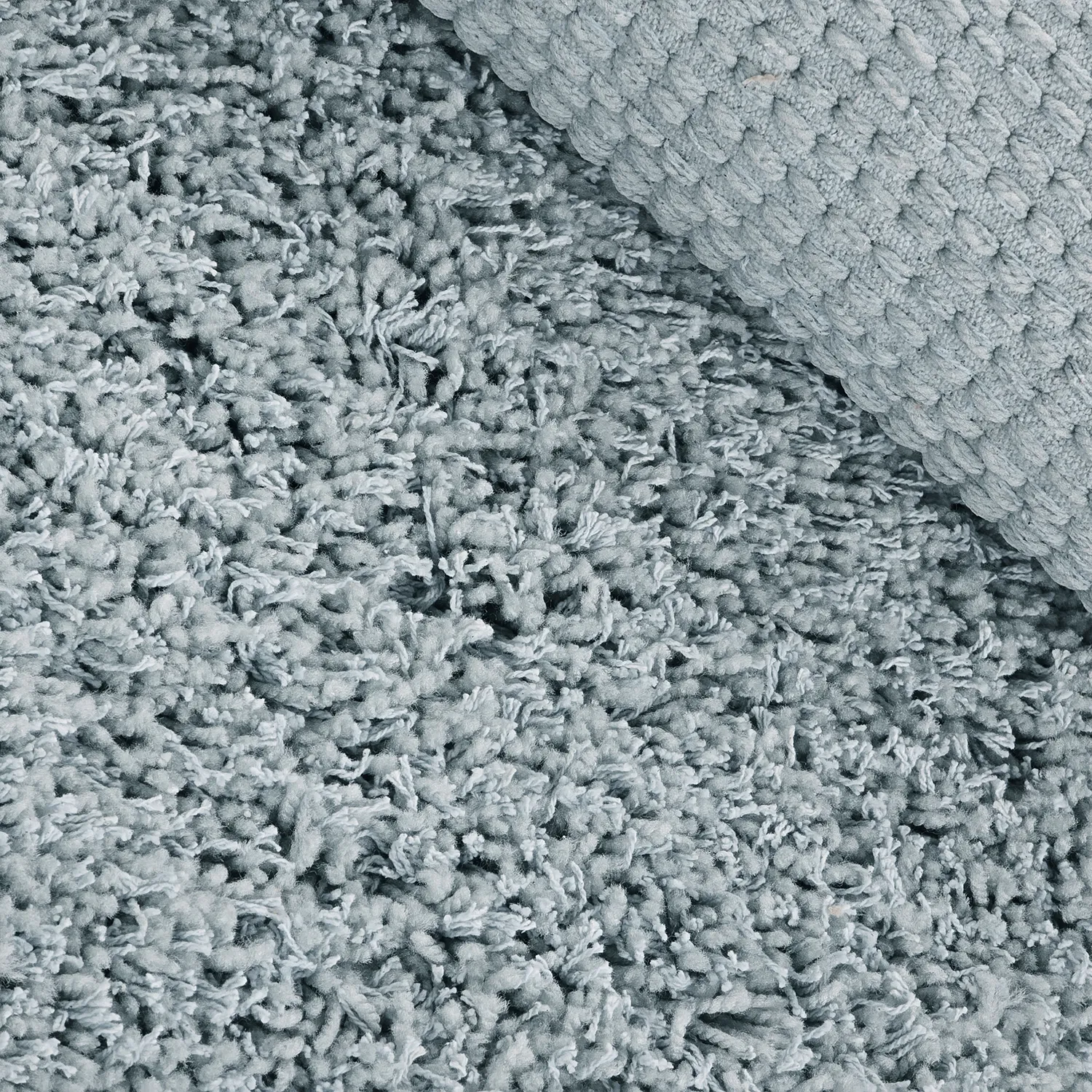 Alfombras redondeadas - Combarro Solid Cotton Shaggy (azul claro)