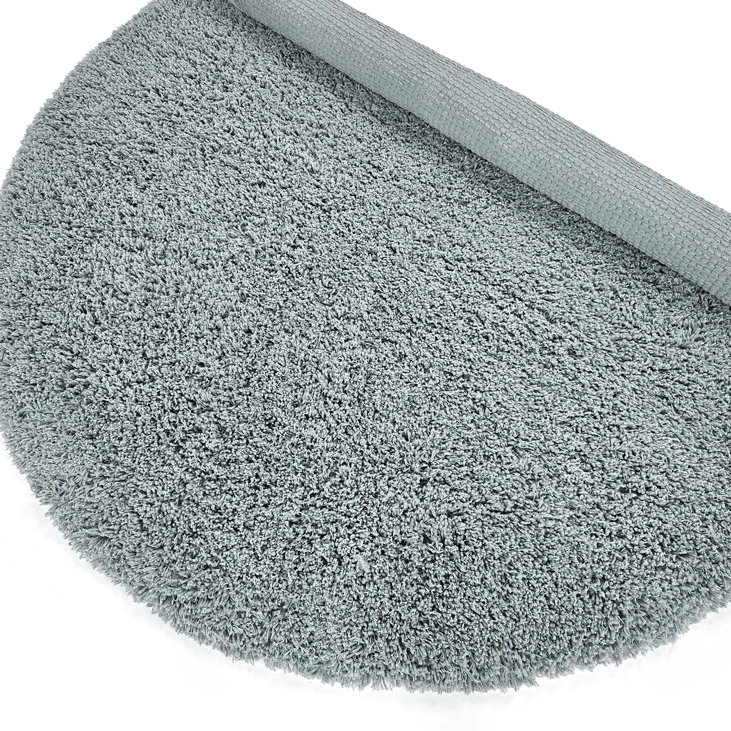 Alfombras redondeadas - Combarro Solid Cotton Shaggy (azul claro)