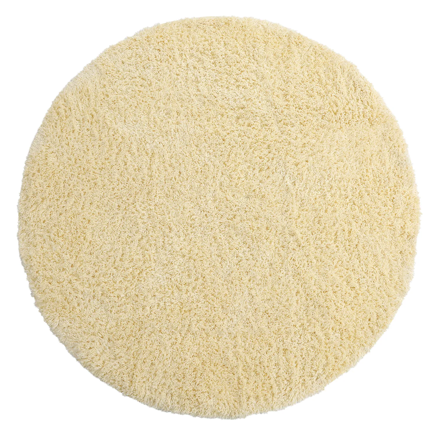 Alfombras redondeadas - Combarro Solid Cotton Shaggy (amarillo claro)