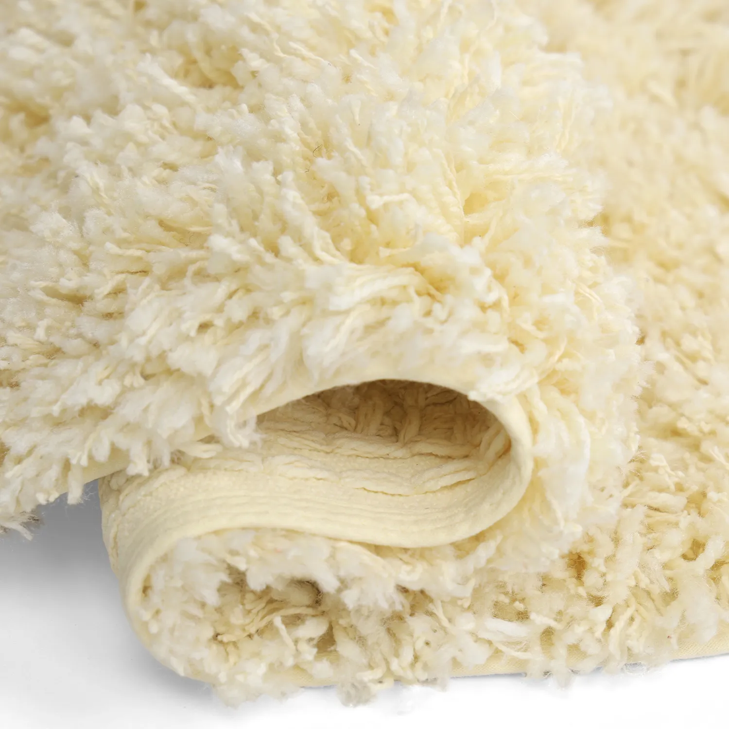 Alfombras redondeadas - Combarro Solid Cotton Shaggy (amarillo claro)