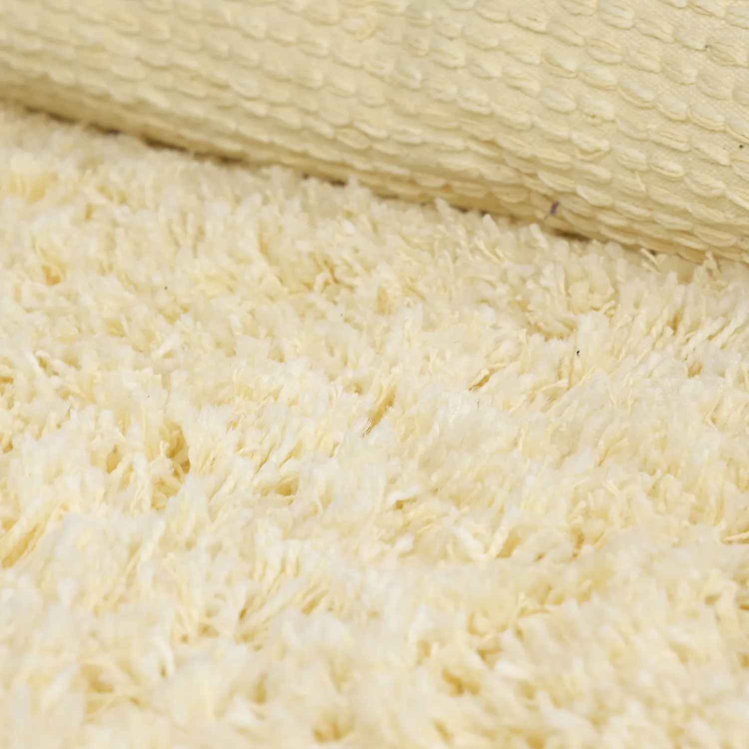 Alfombras redondeadas - Combarro Solid Cotton Shaggy (amarillo claro)