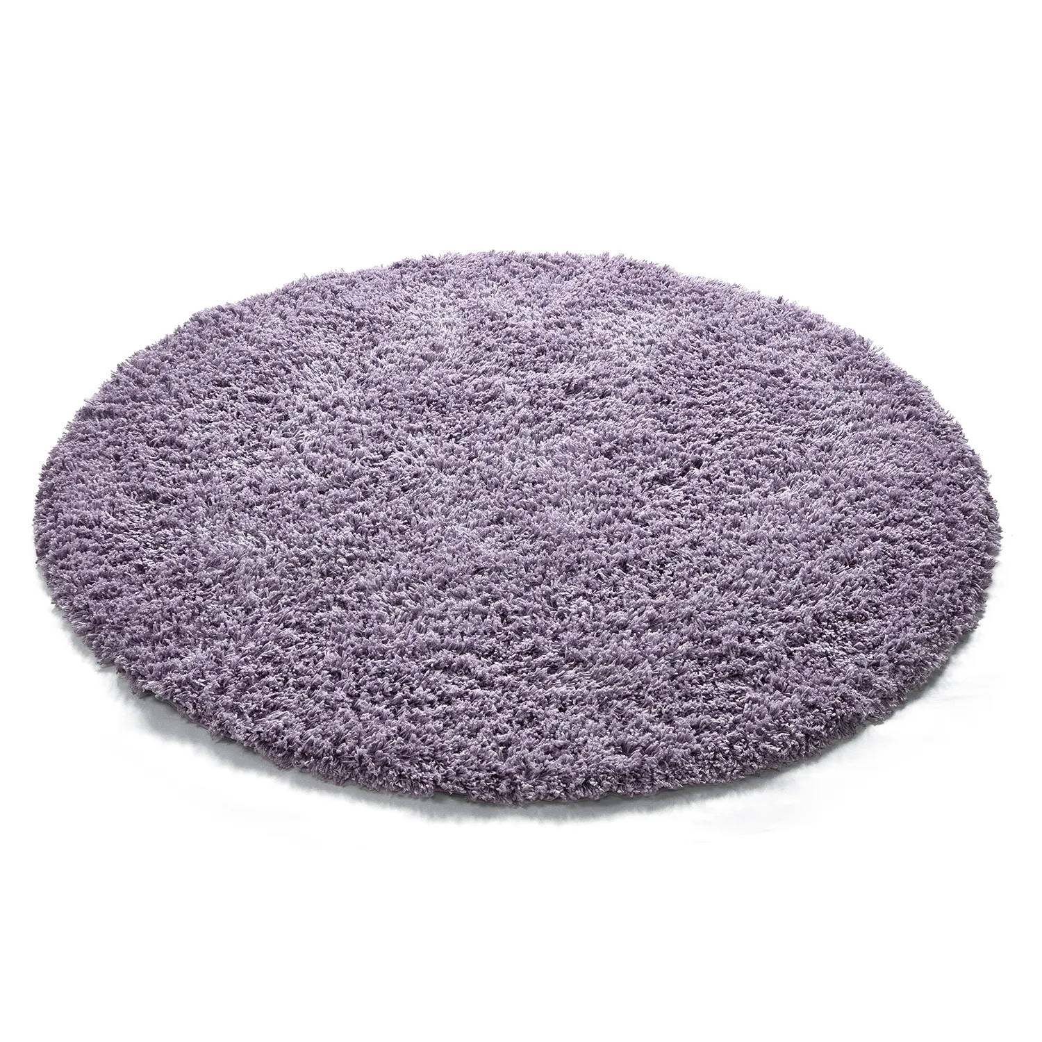 Alfombras redondeadas - Combarro Solid Cotton Shaggy (violeta claro)