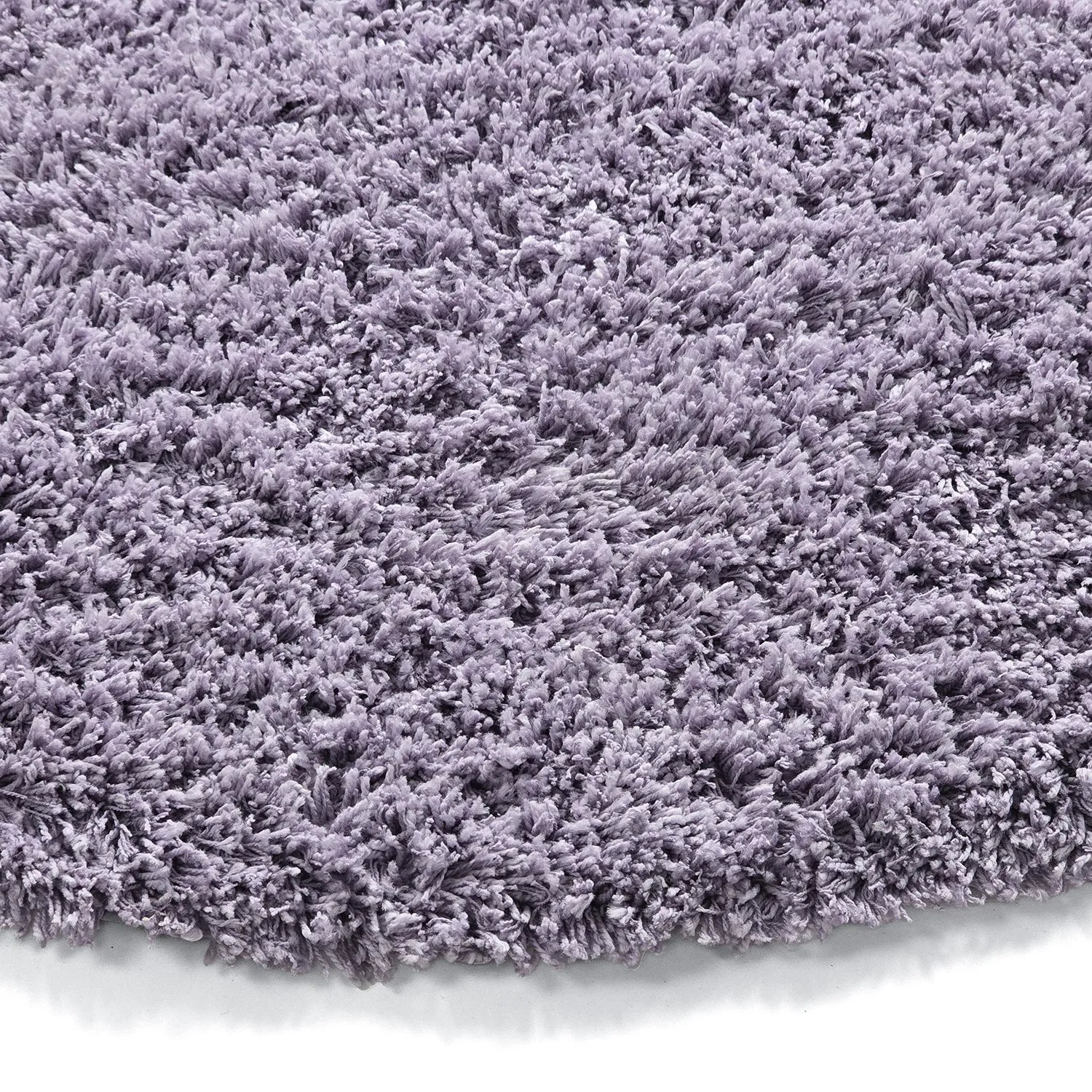Alfombras redondeadas - Combarro Solid Cotton Shaggy (violeta claro)
