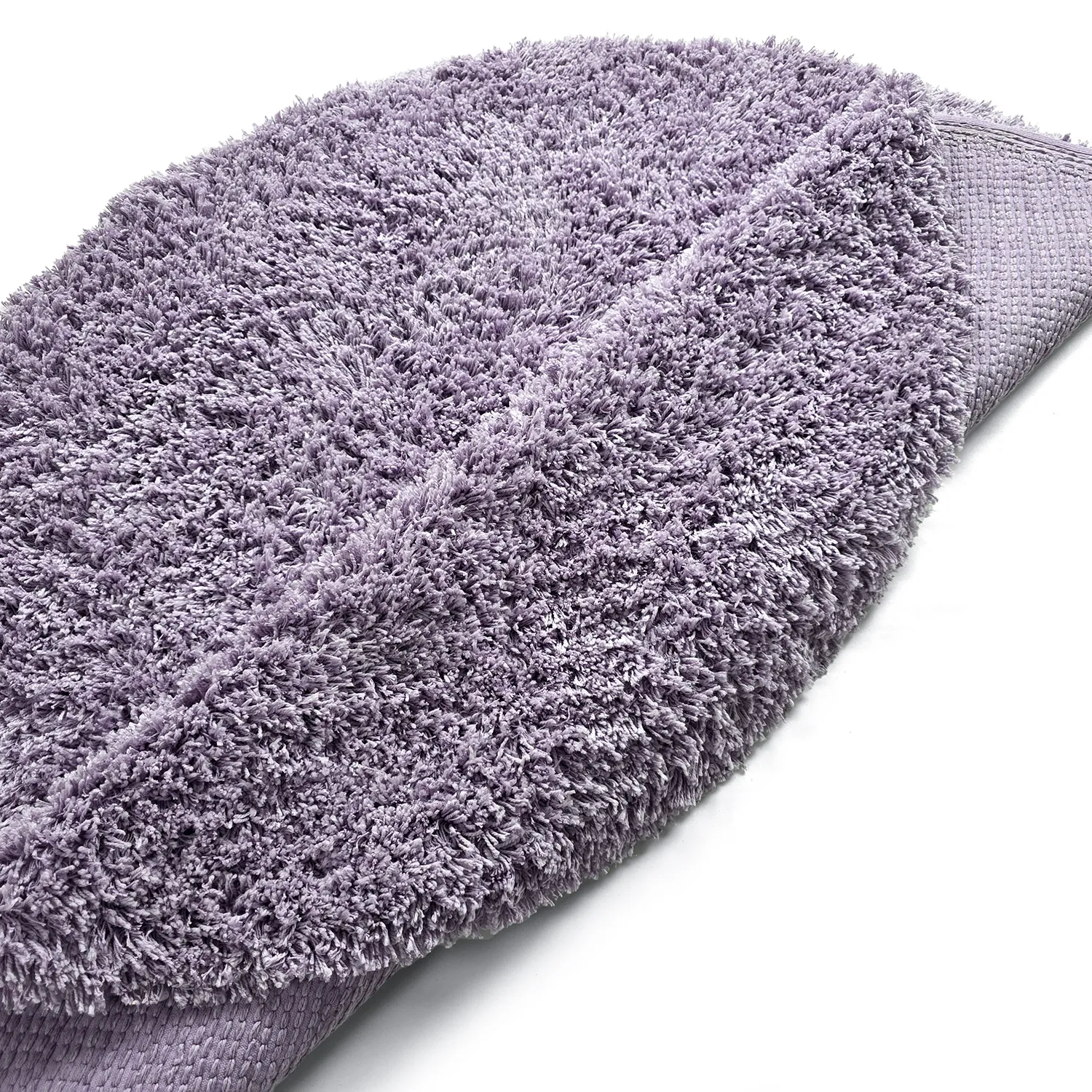 Alfombras redondeadas - Combarro Solid Cotton Shaggy (violeta claro)