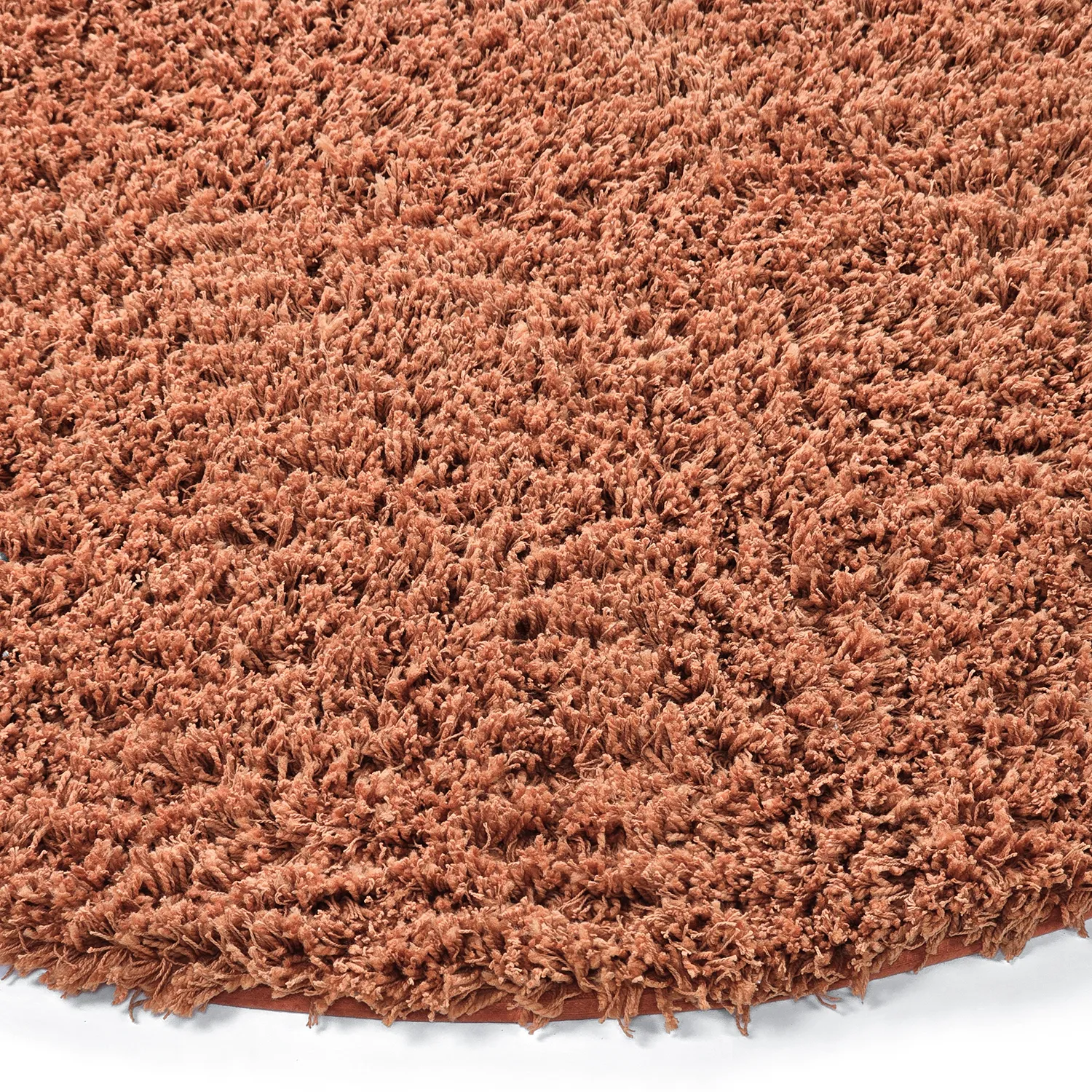 Alfombras redondeadas - Combarro Solid Cotton Shaggy (naranja claro)